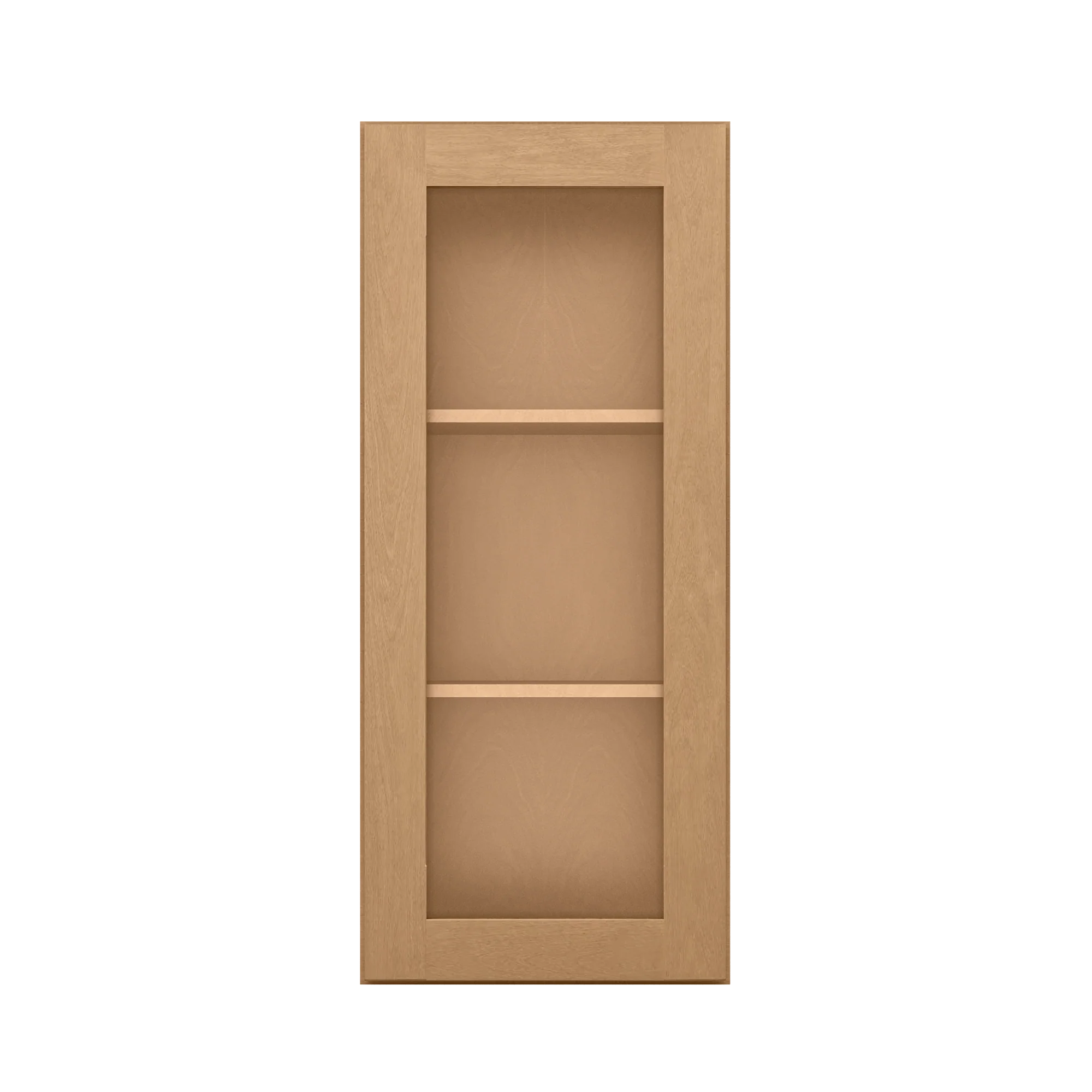 Frosted Glass Door Wall Kitchen Cabinet WMD1842 Shaker Toffee 18 in. width 42 in. height 12 in. depth - Image 3
