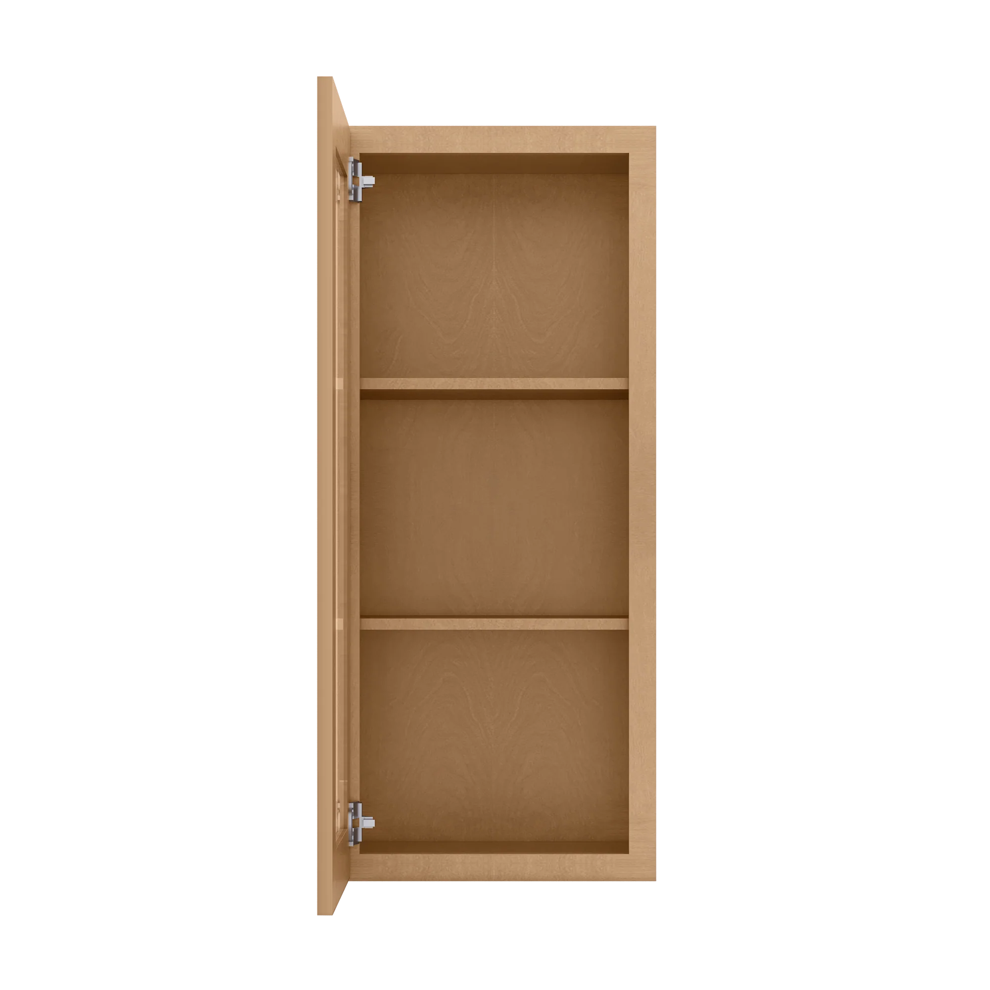 Frosted Glass Door Wall Kitchen Cabinet WMD1842 Shaker Toffee 18 in. width 42 in. height 12 in. depth - Image 5