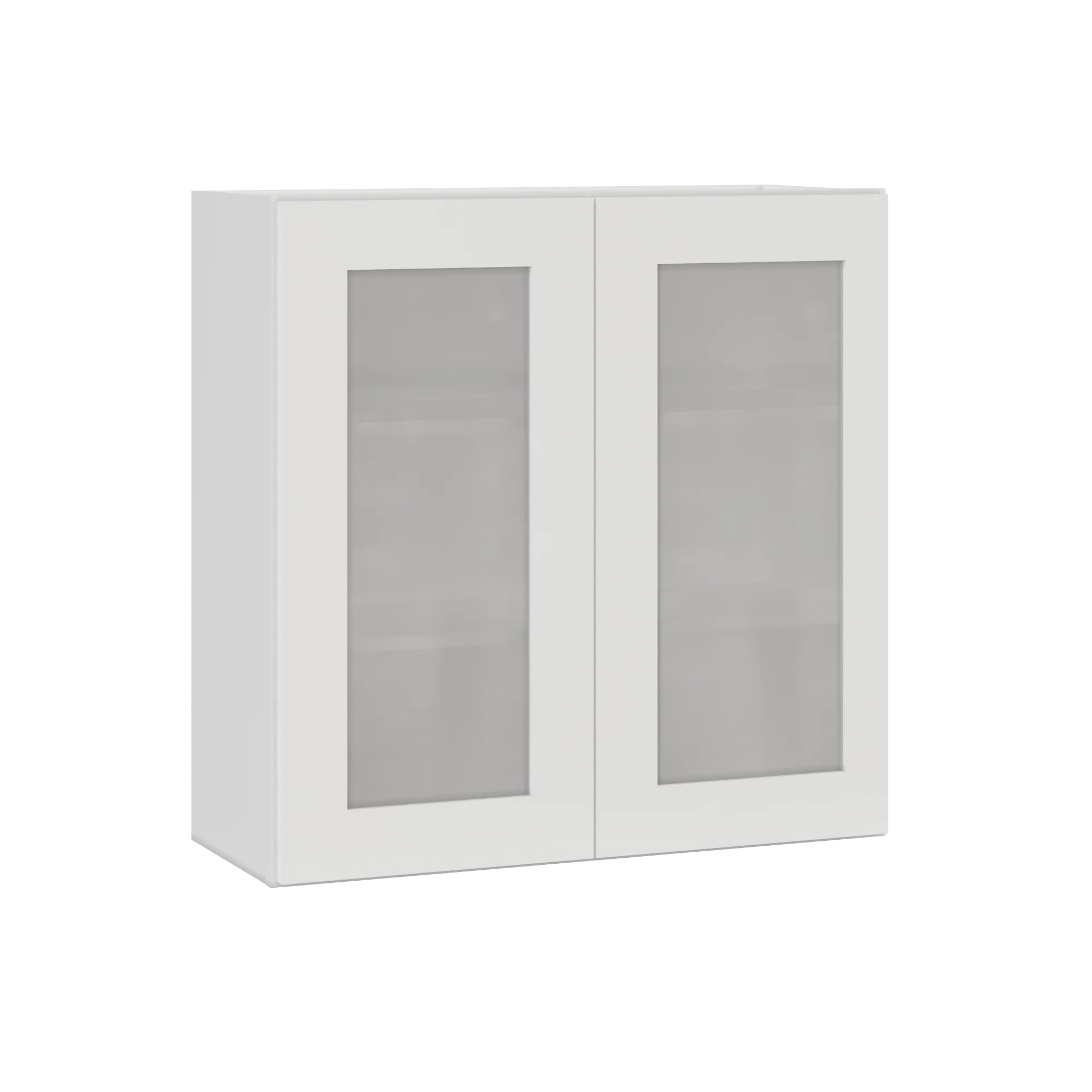 Frosted Glass Door Wall Kitchen Cabinet WMD3030 Alpina White LessCare 30 in. width 30 in. height 12 in. depth - Image 2
