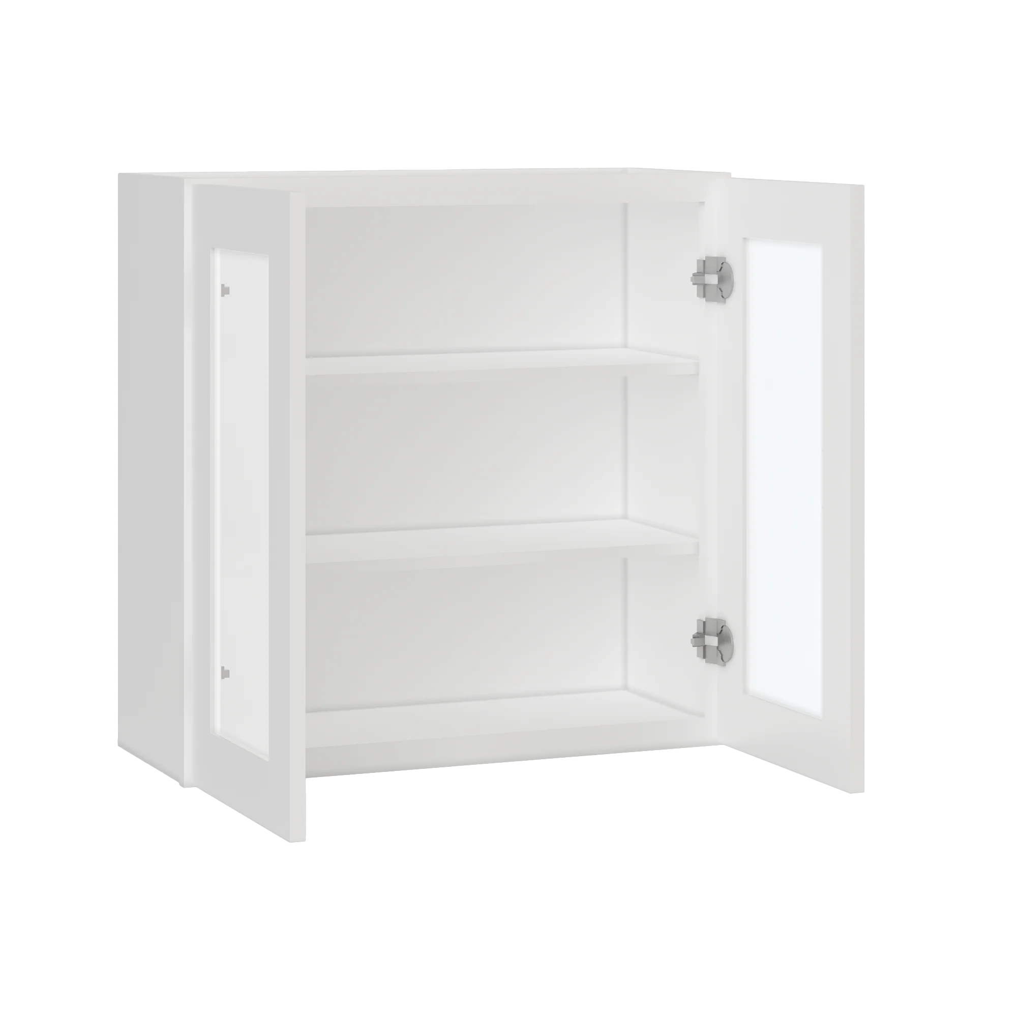 Frosted Glass Door Wall Kitchen Cabinet WMD3030 Alpina White LessCare 30 in. width 30 in. height 12 in. depth - Image 4