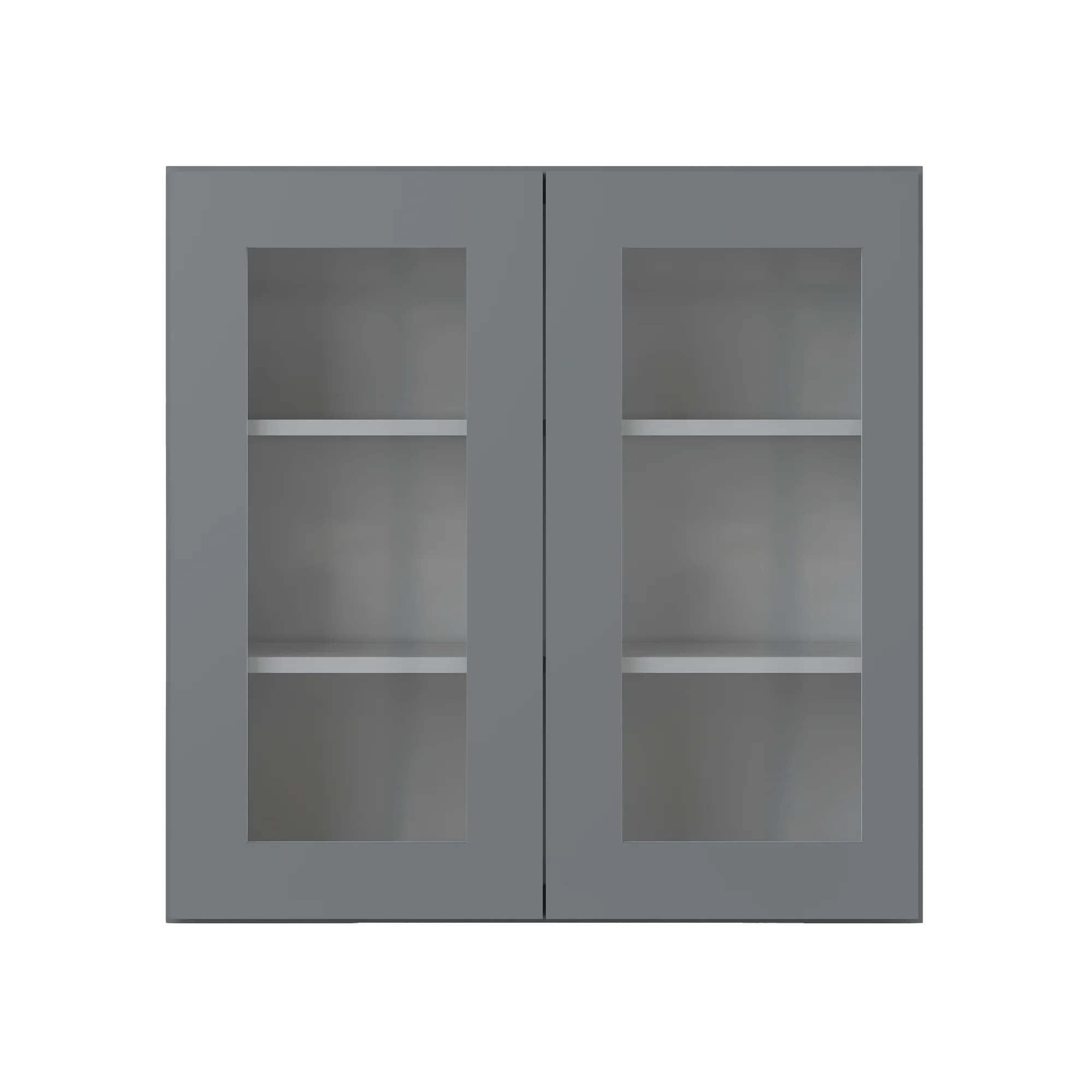 Frosted Glass Door Wall Kitchen Cabinet WMD3030 Colonial Gray LessCare 30 in. width 30 in. height 12 in. depth - Image 3