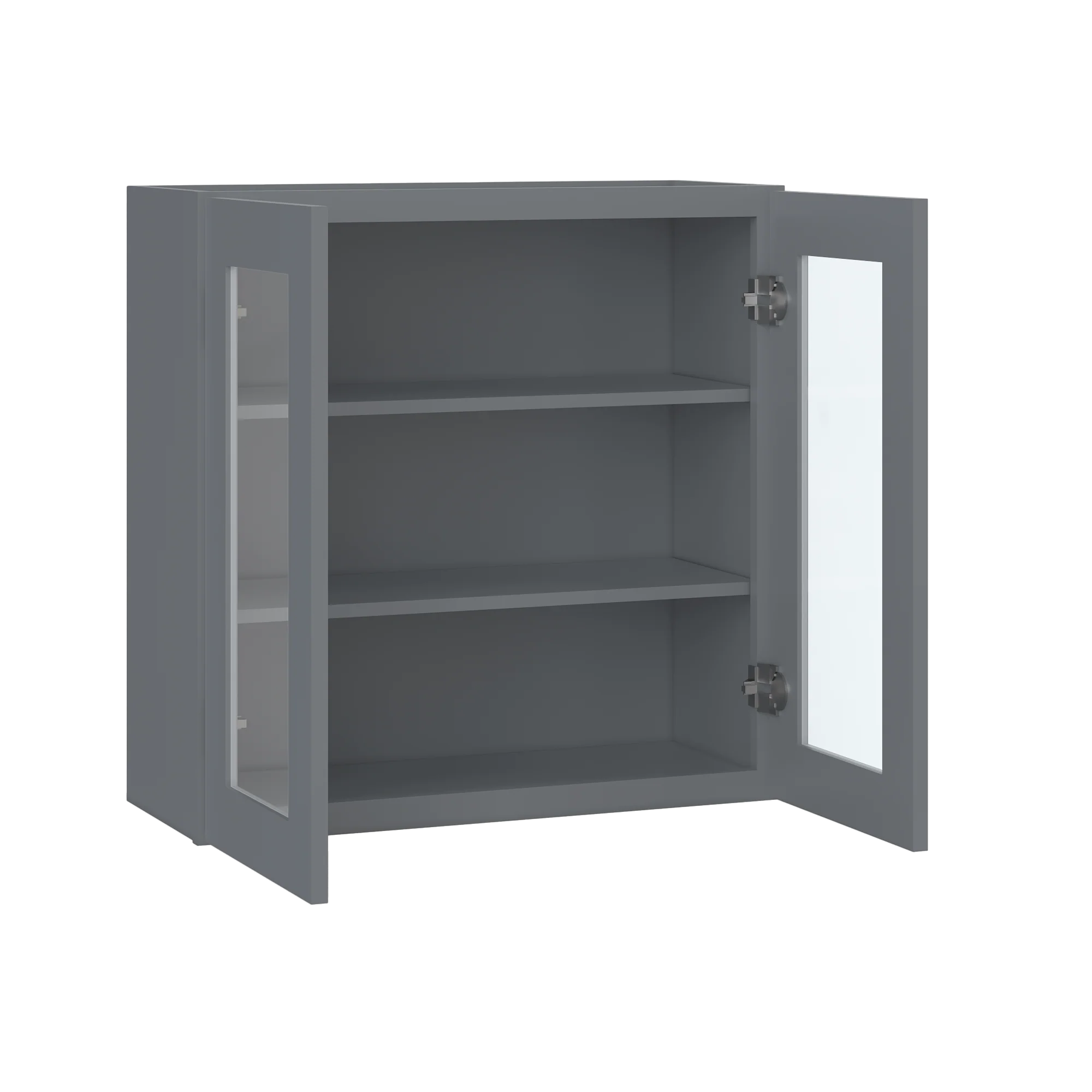 Frosted Glass Door Wall Kitchen Cabinet WMD3030 Colonial Gray LessCare 30 in. width 30 in. height 12 in. depth - Image 4
