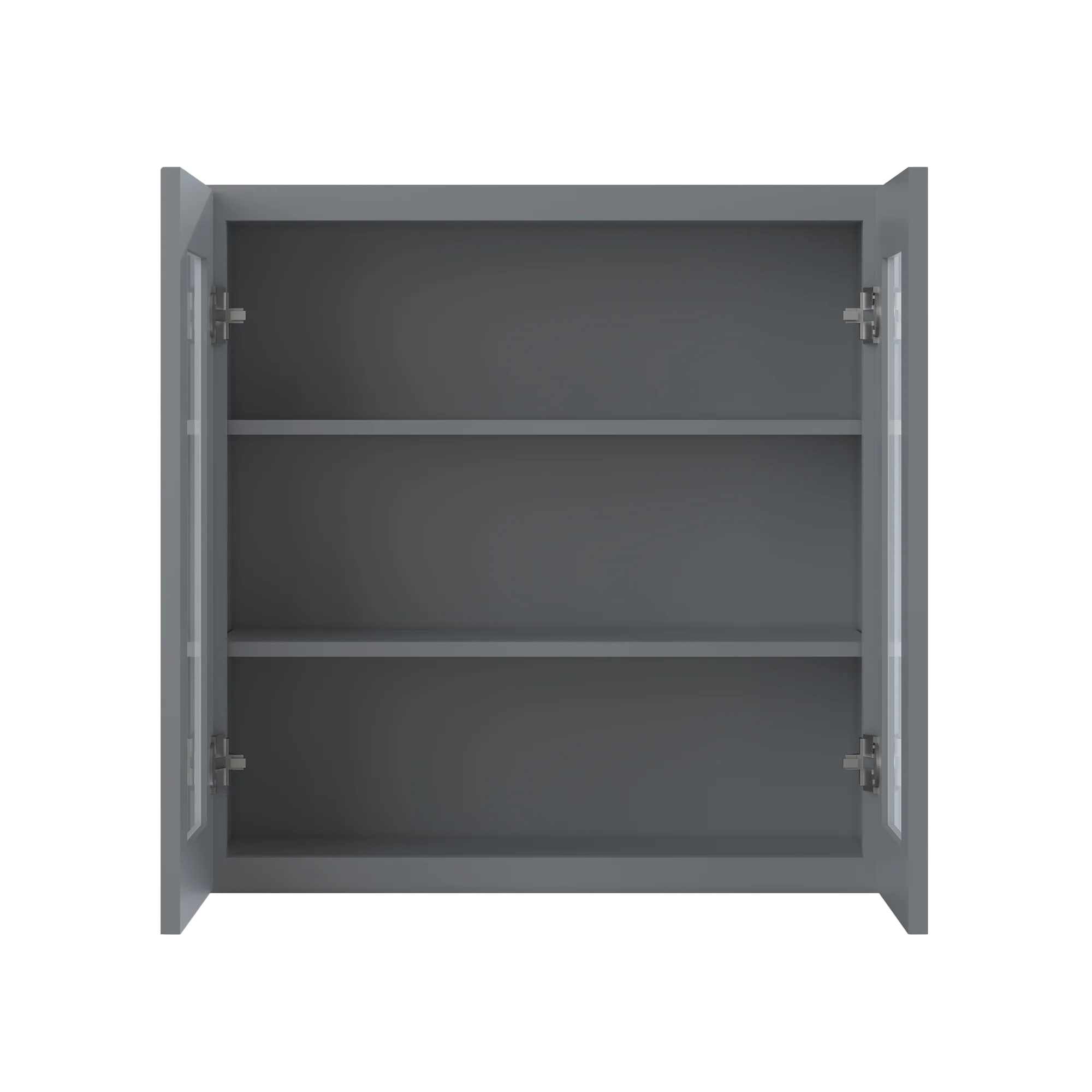 Frosted Glass Door Wall Kitchen Cabinet WMD3030 Colonial Gray LessCare 30 in. width 30 in. height 12 in. depth - Image 5