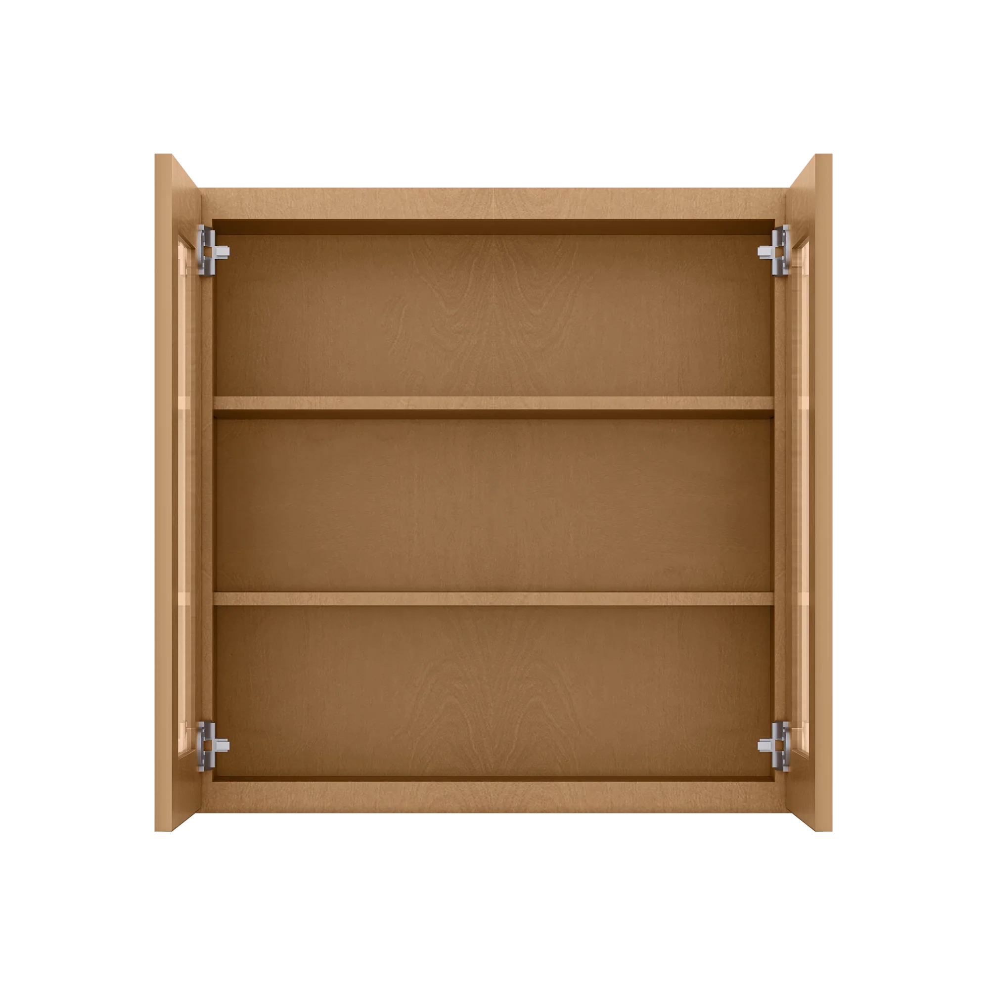 Frosted Glass Door Wall Kitchen Cabinet WMD3030 Shaker Toffee 30 in. width 30 in. height 12 in. depth - Image 5