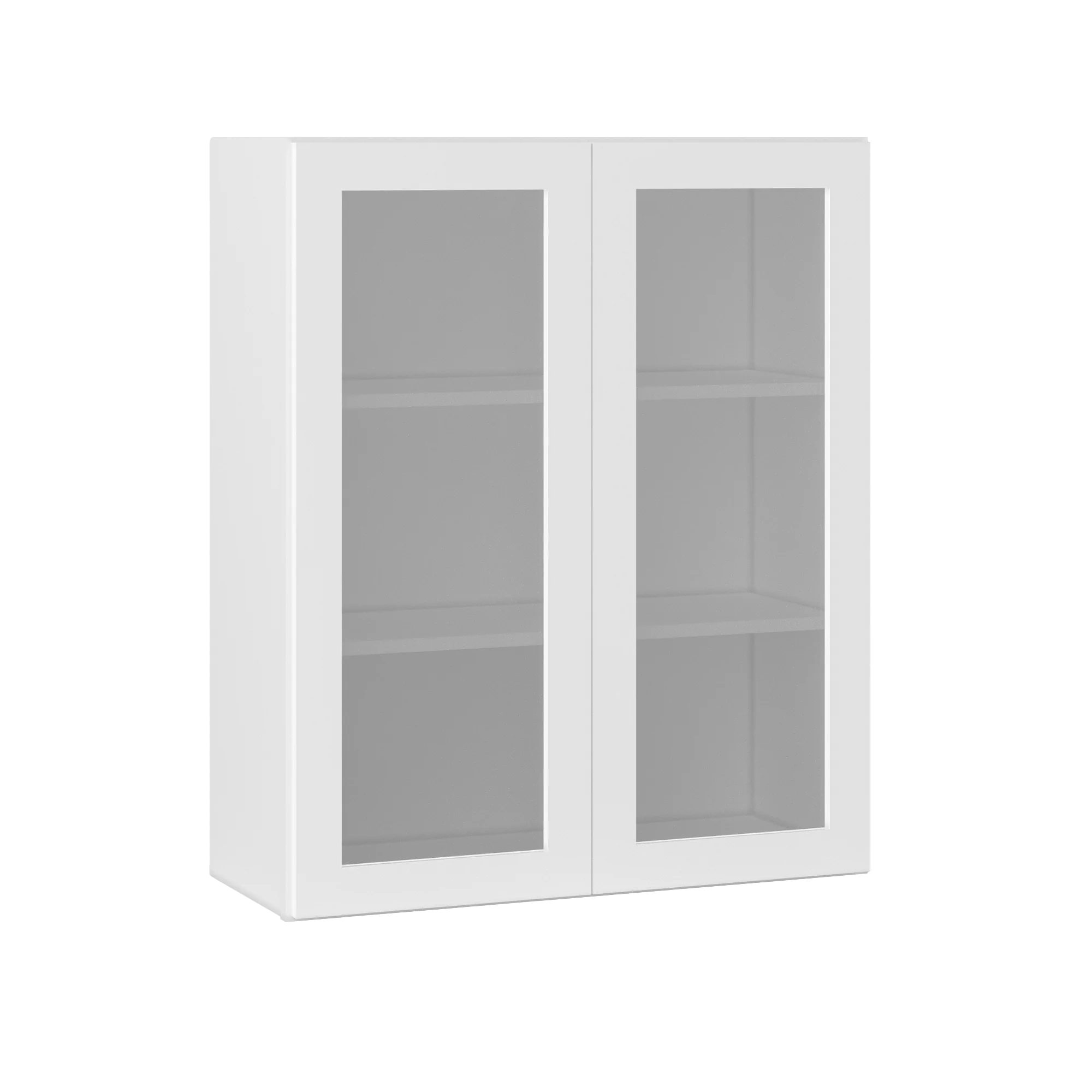 Frosted Glass Door Wall Kitchen Cabinet WMD3036 Alpina White LessCare 30 in. width 36 in. height 12 in. depth - Image 2