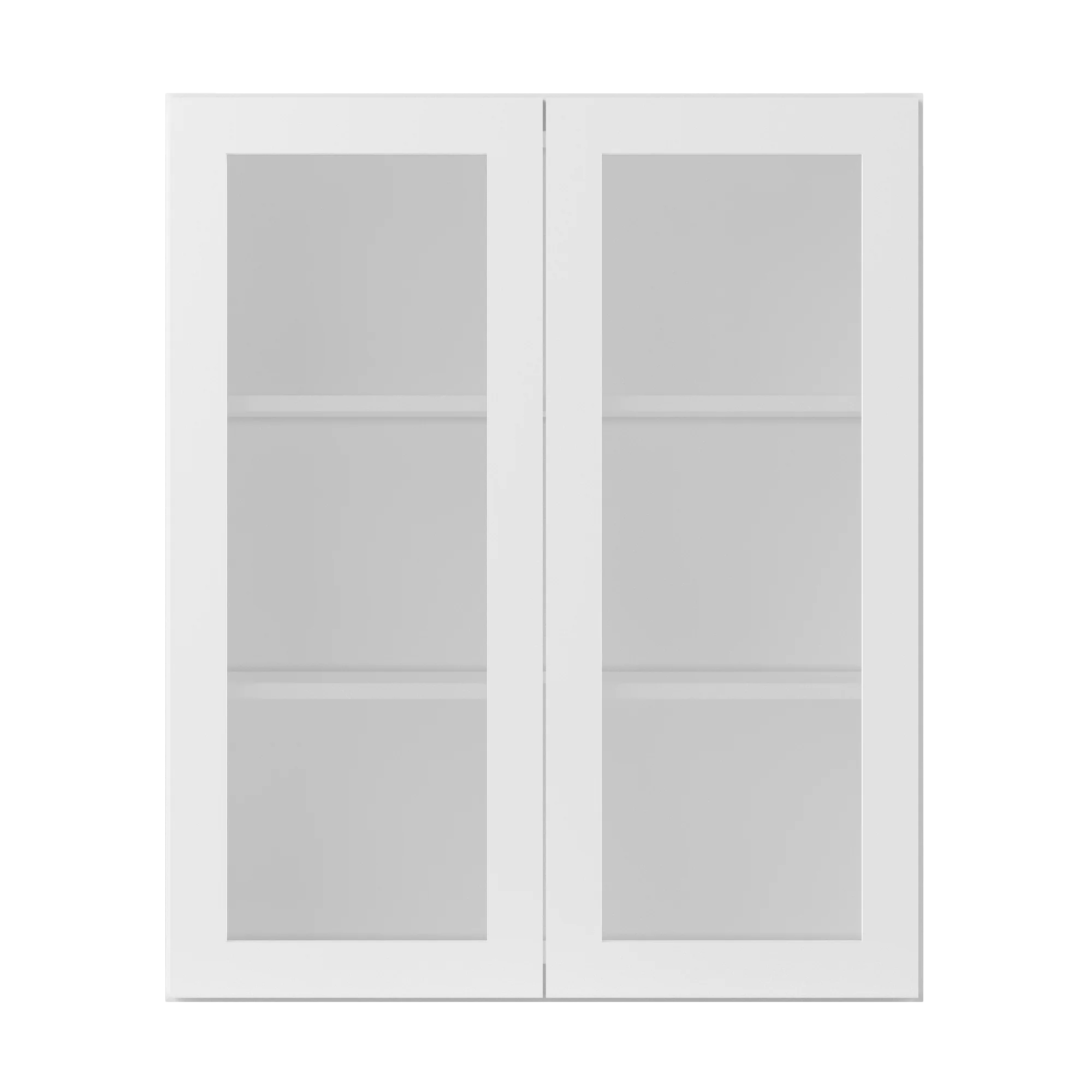 Frosted Glass Door Wall Kitchen Cabinet WMD3036 Alpina White LessCare 30 in. width 36 in. height 12 in. depth - Image 3