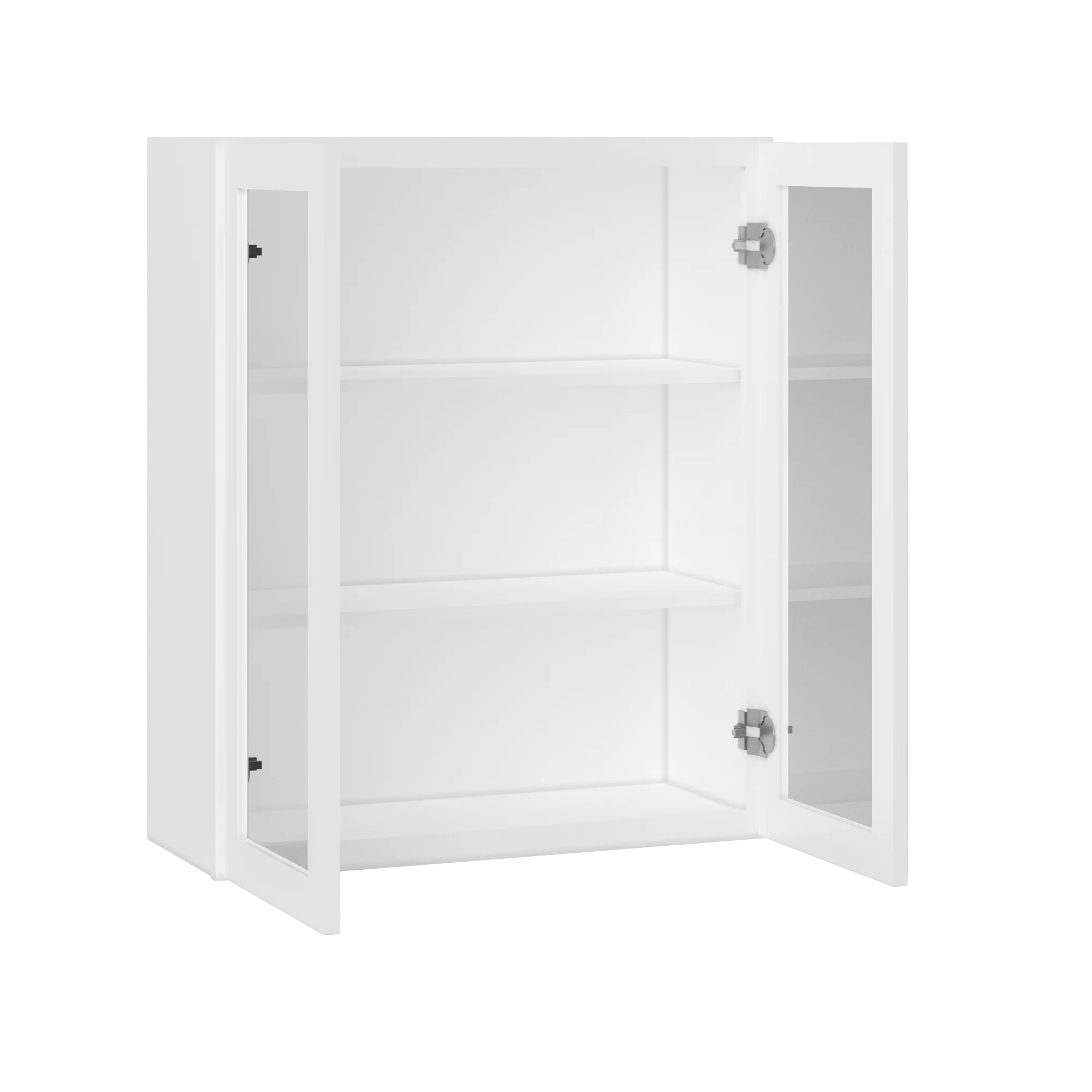 Frosted Glass Door Wall Kitchen Cabinet WMD3036 Alpina White LessCare 30 in. width 36 in. height 12 in. depth - Image 4