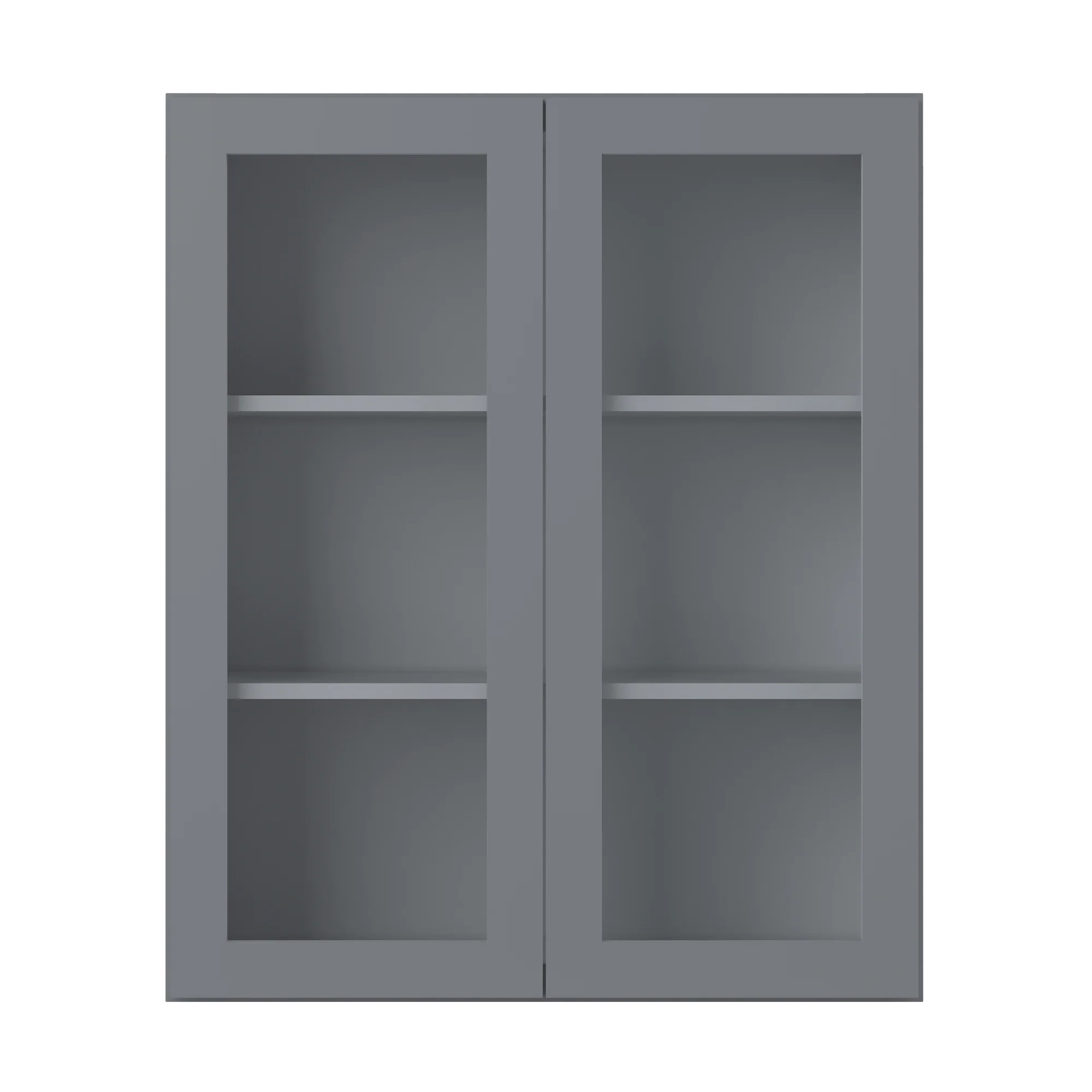 Frosted Glass Door Wall Kitchen Cabinet WMD3036 Colonial Gray LessCare 30 in. width 36 in. height 12 in. depth - Image 3