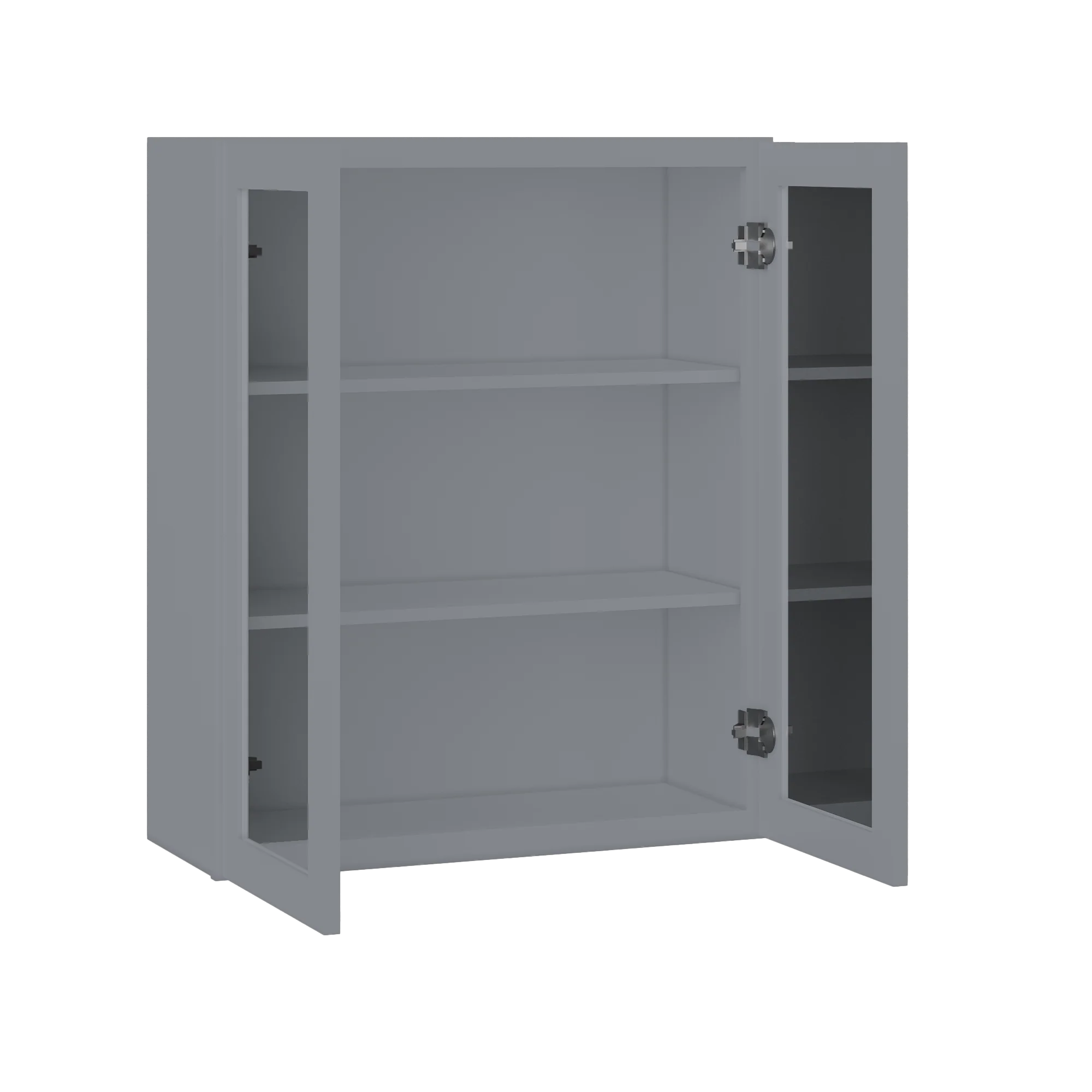 Frosted Glass Door Wall Kitchen Cabinet WMD3036 Colonial Gray LessCare 30 in. width 36 in. height 12 in. depth - Image 4