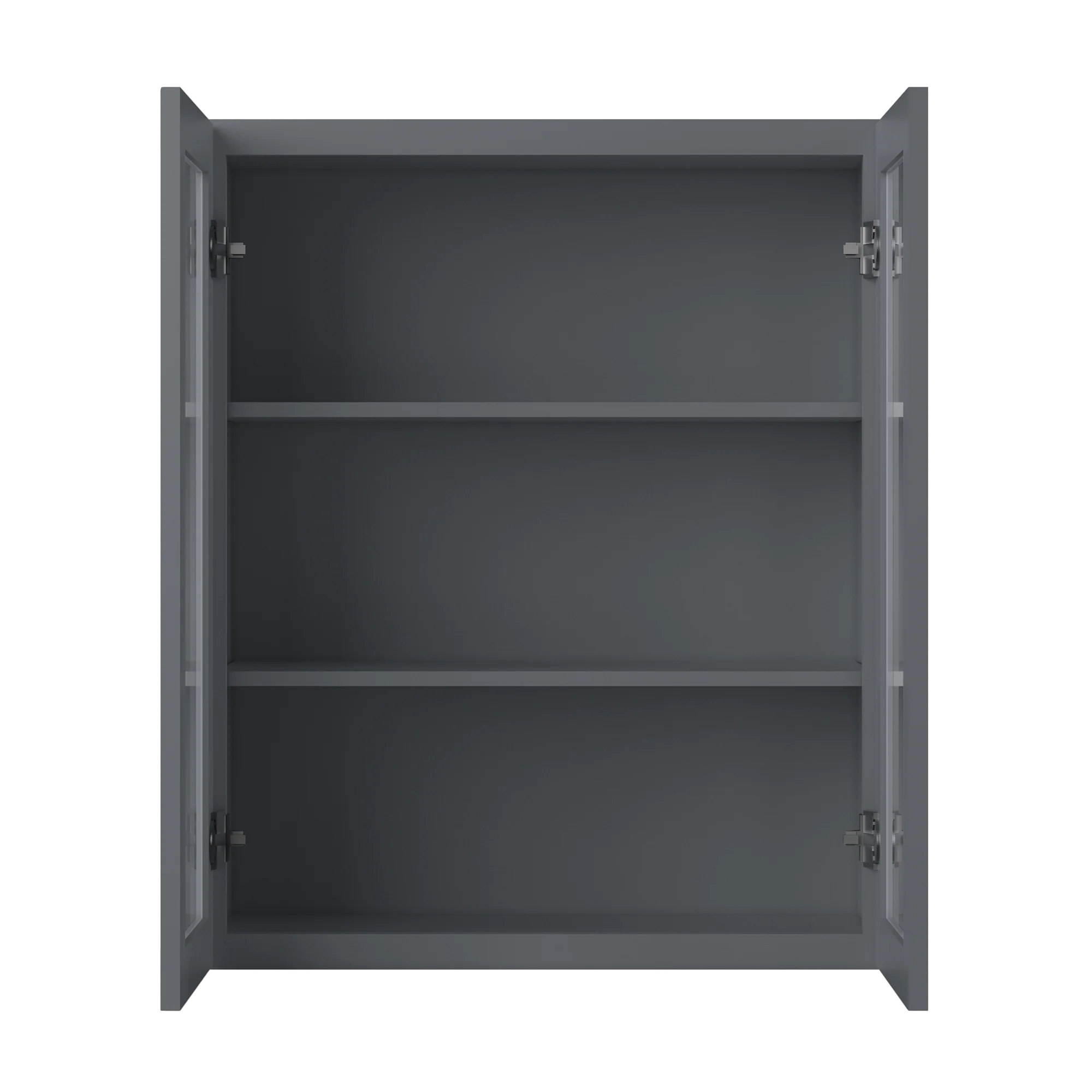Frosted Glass Door Wall Kitchen Cabinet WMD3036 Colonial Gray LessCare 30 in. width 36 in. height 12 in. depth - Image 5
