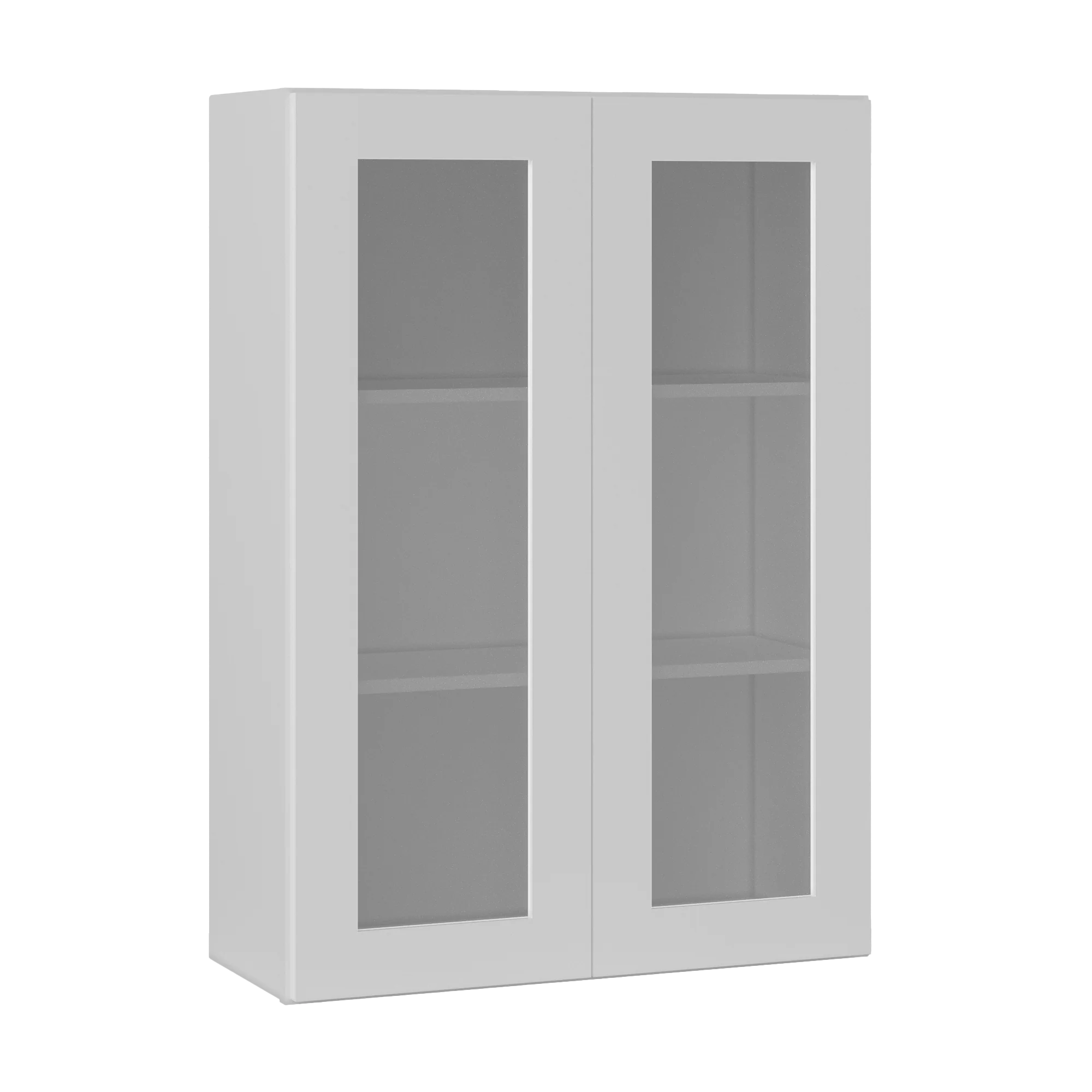 Frosted Glass Door Wall Kitchen Cabinet WMD3042 Alpina White LessCare 30 in. width 42 in. height 12 in. depth - Image 2