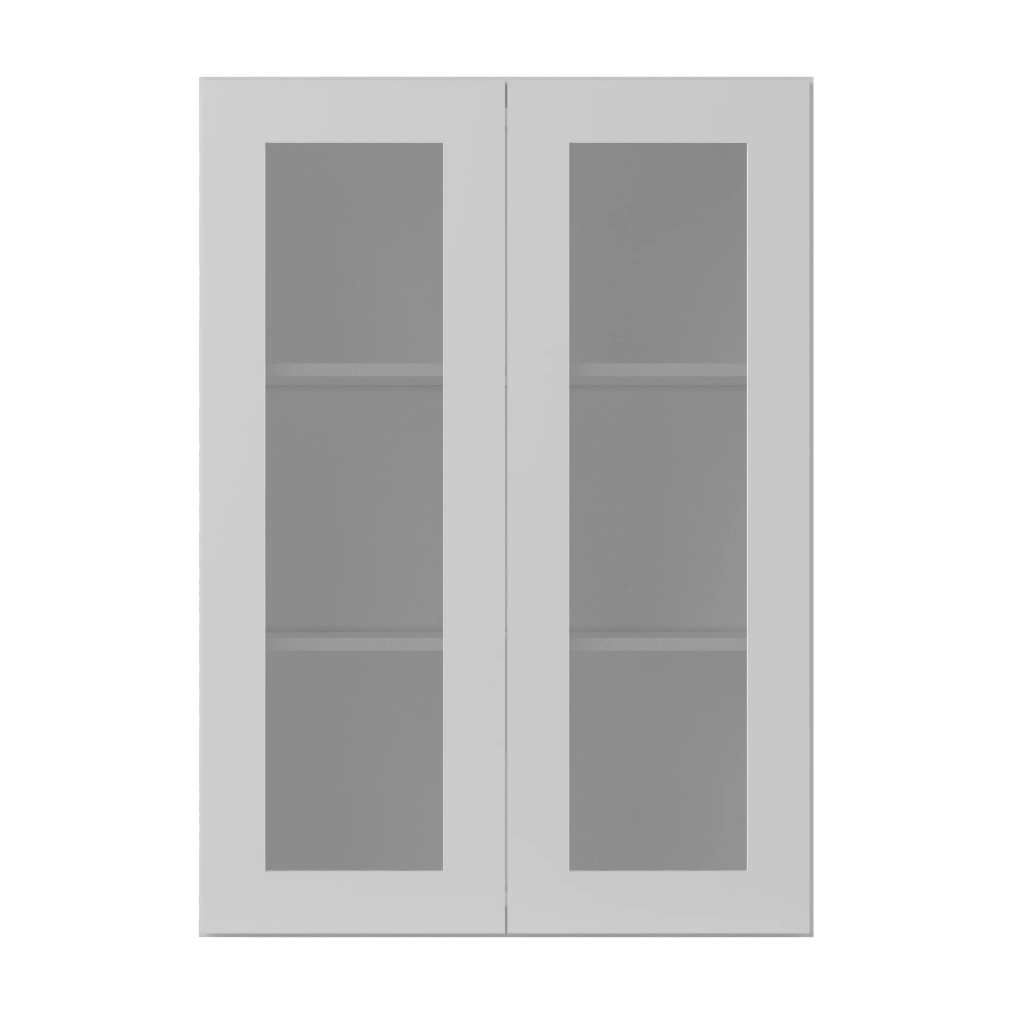 Frosted Glass Door Wall Kitchen Cabinet WMD3042 Alpina White LessCare 30 in. width 42 in. height 12 in. depth - Image 3