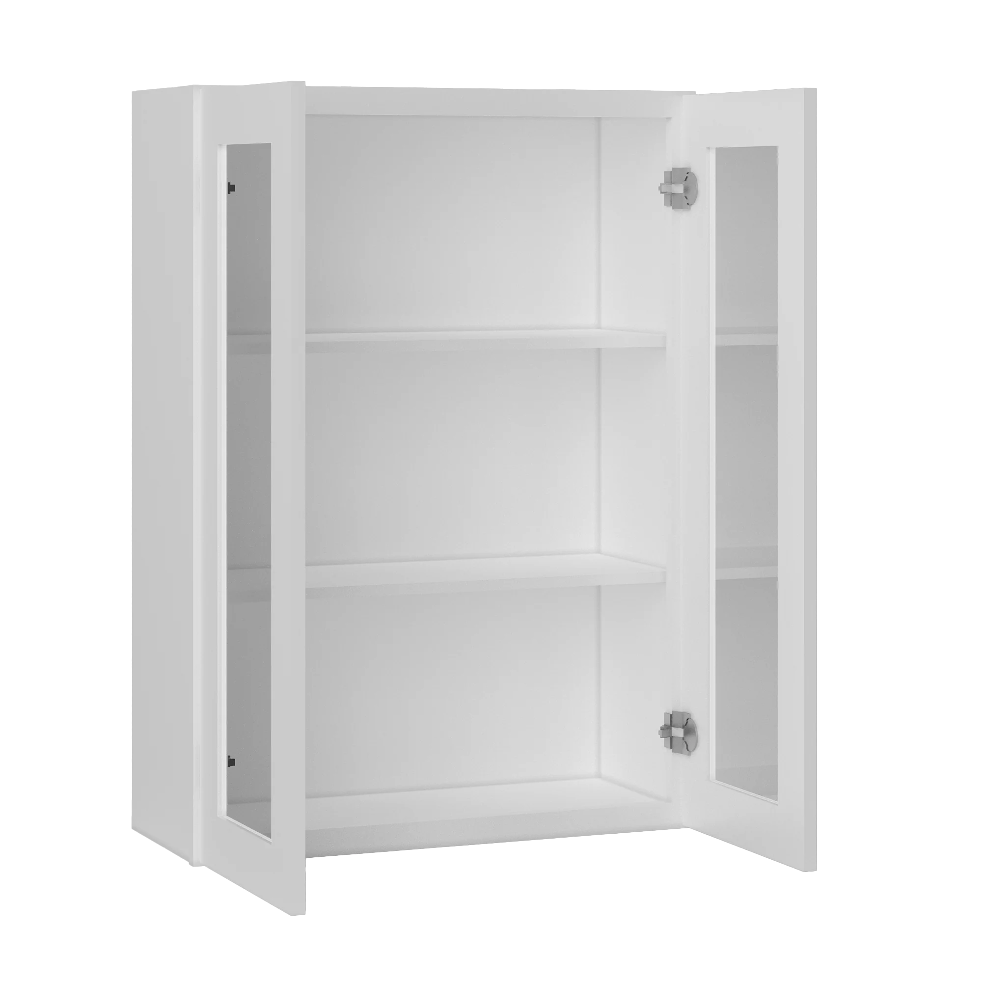 Frosted Glass Door Wall Kitchen Cabinet WMD3042 Alpina White LessCare 30 in. width 42 in. height 12 in. depth - Image 4