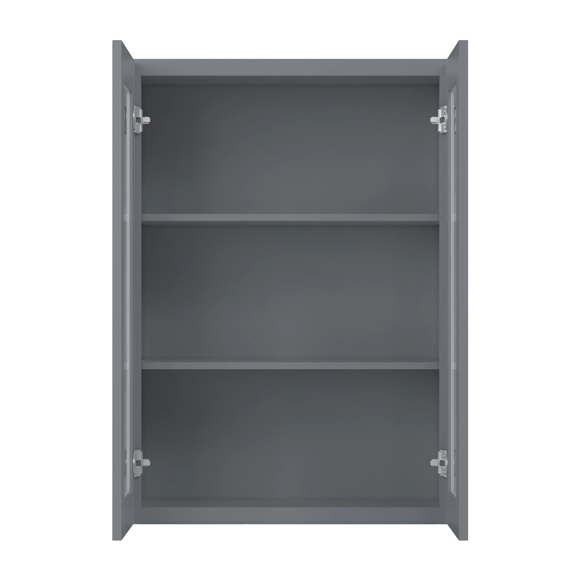Frosted Glass Door Wall Kitchen Cabinet WMD3042 Colonial Gray LessCare 30 in. width 42 in. height 12 in. depth - Image 5