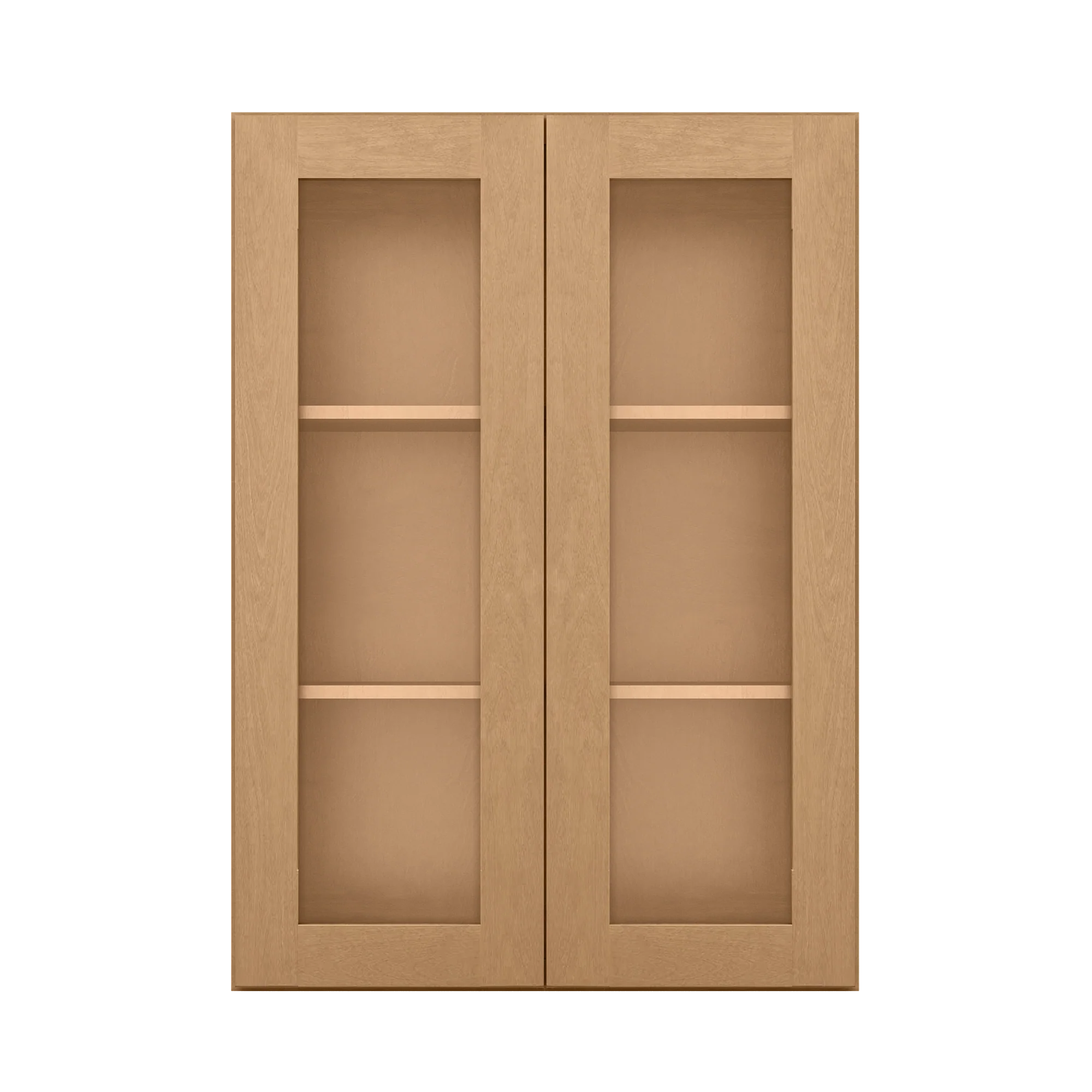Frosted Glass Door Wall Kitchen Cabinet WMD3042 Shaker Toffee 30 in. width 42 in. height 12 in. depth - Image 3