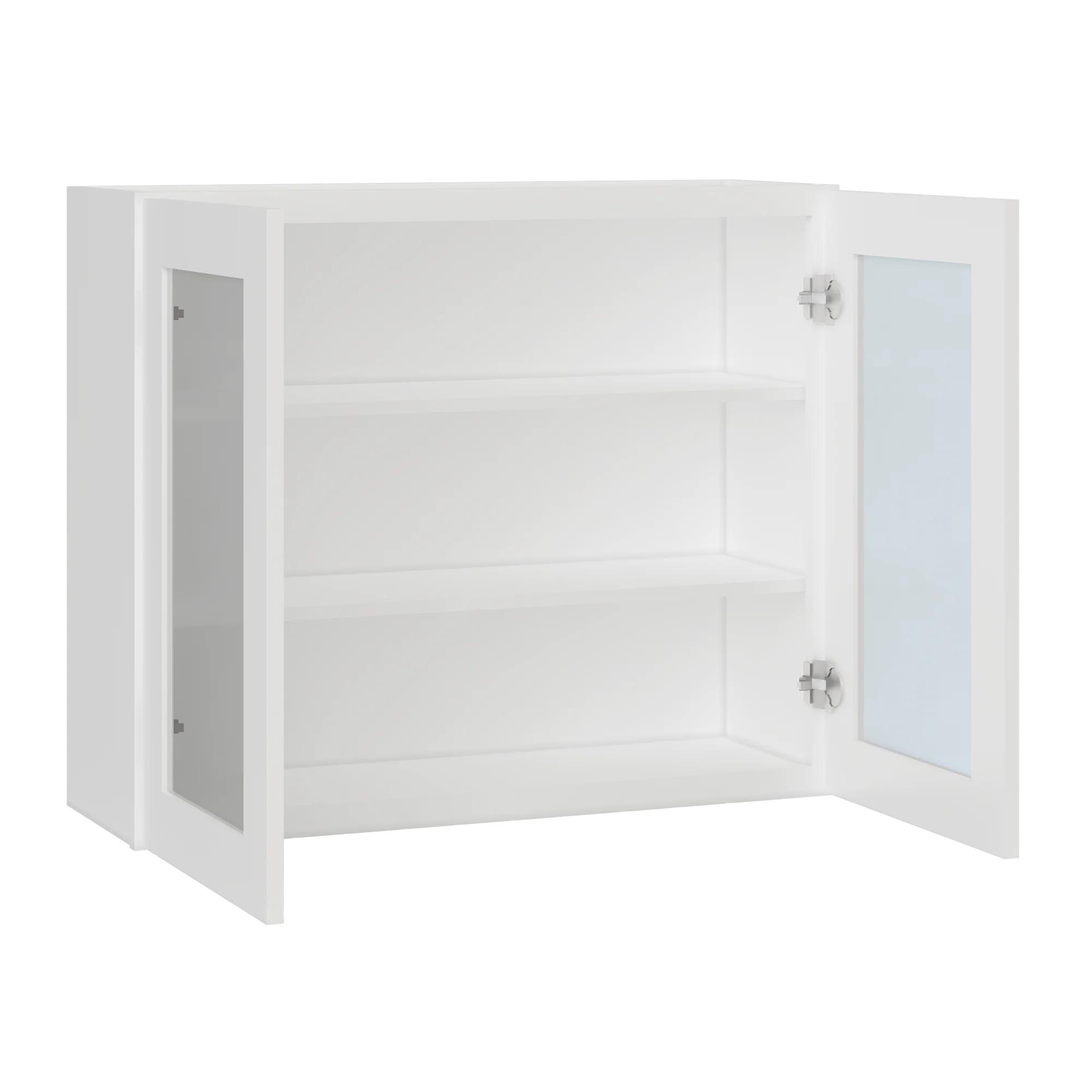 Frosted Glass Door Wall Kitchen Cabinet WMD3630 Alpina White LessCare 36 in. width 30 in. height 12 in. depth - Image 4