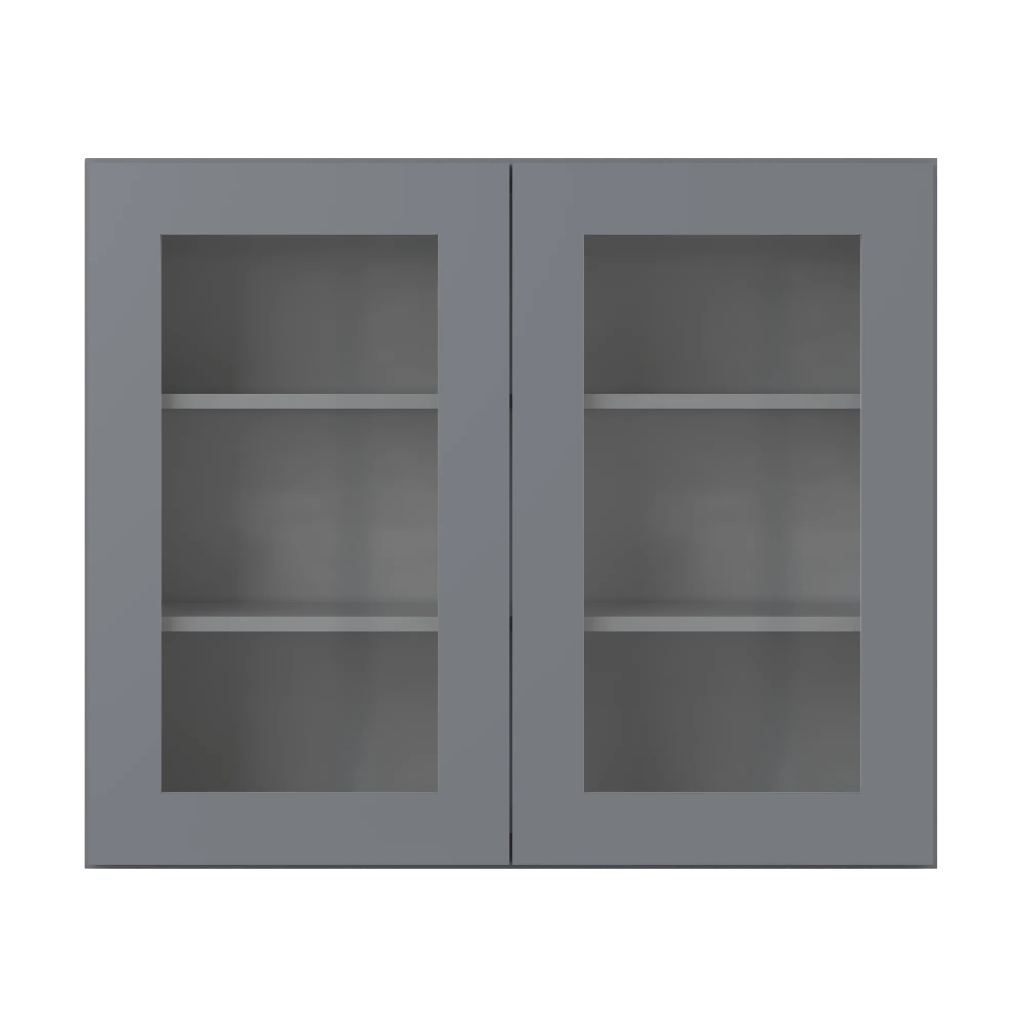 Frosted Glass Door Wall Kitchen Cabinet WMD3630 Colonial Gray LessCare 36 in. width 30 in. height 12 in. depth - Image 3