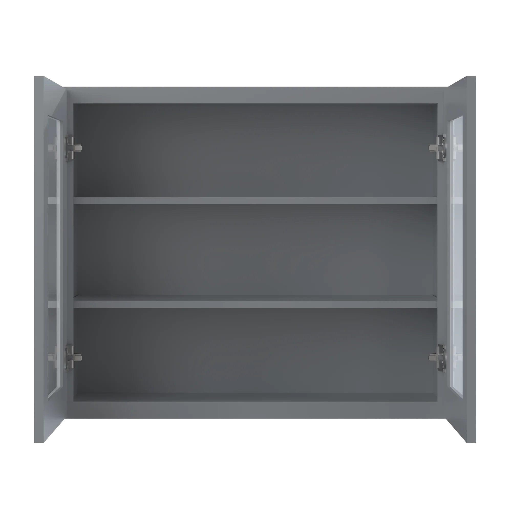 Frosted Glass Door Wall Kitchen Cabinet WMD3630 Colonial Gray LessCare 36 in. width 30 in. height 12 in. depth - Image 5