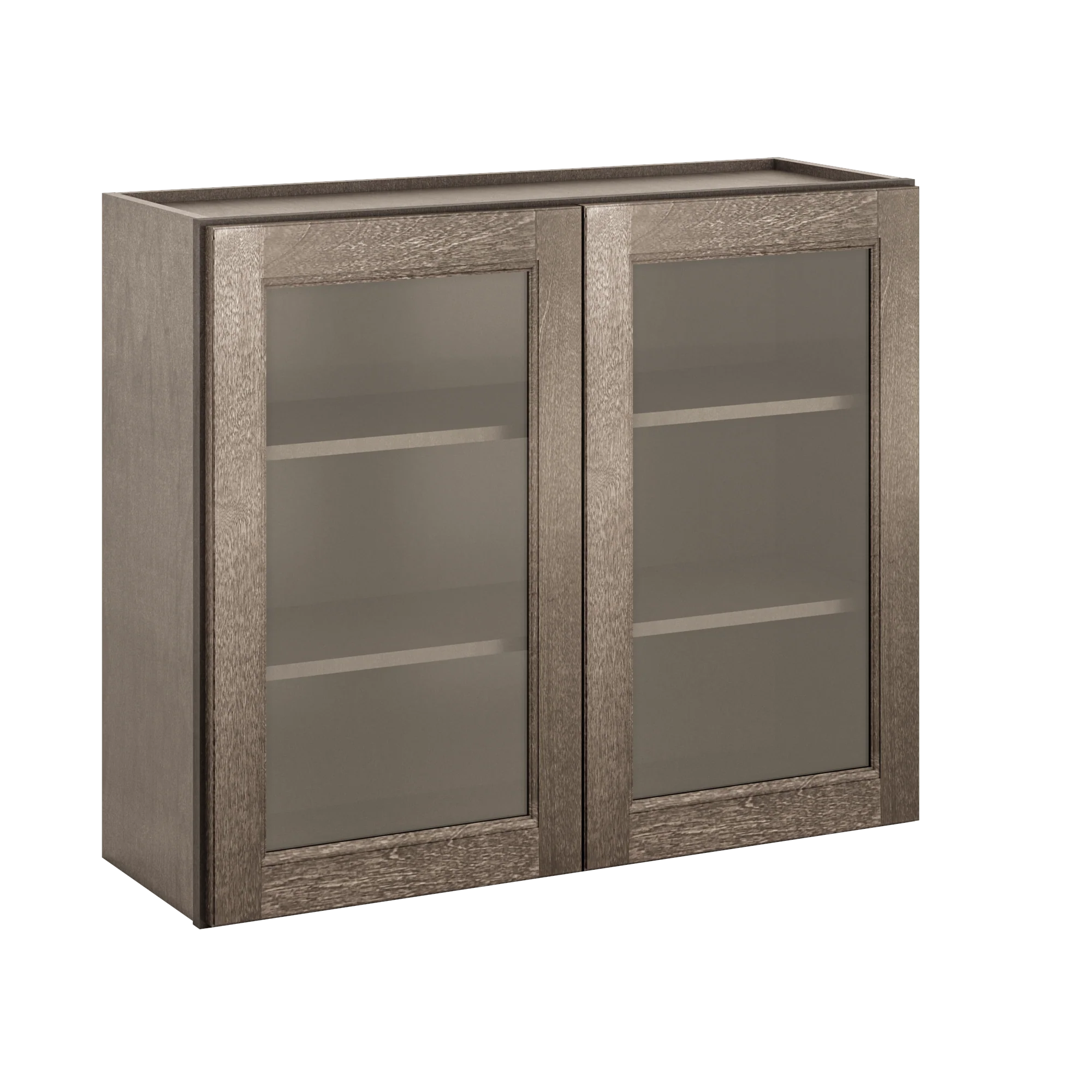 Frosted Glass Door Wall Kitchen Cabinet WMD3630 Milan Slate 36 in. width 30 in. height 12 in. depth - Image 2