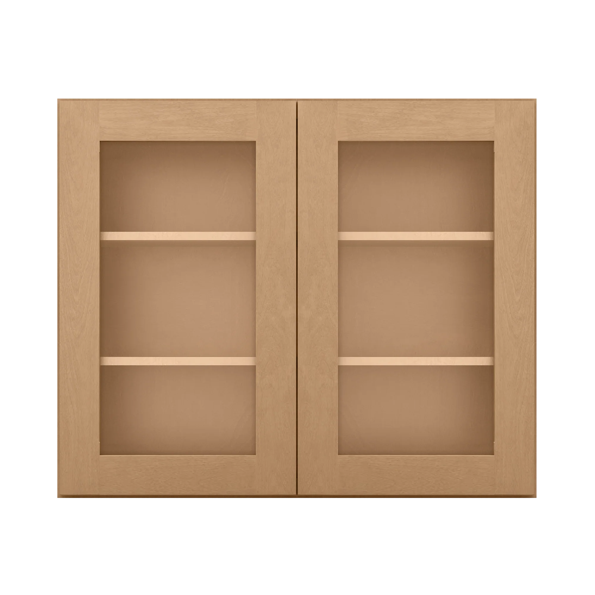 Frosted Glass Door Wall Kitchen Cabinet WMD3630 Shaker Toffee 36 in. width 30 in. height 12 in. depth - Image 3