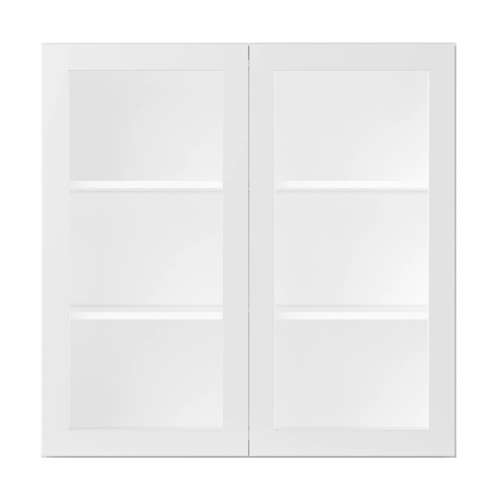 Frosted Glass Door Wall Kitchen Cabinet WMD3636 Alpina White LessCare 36 in. width 36 in. height 12 in. depth - Image 3