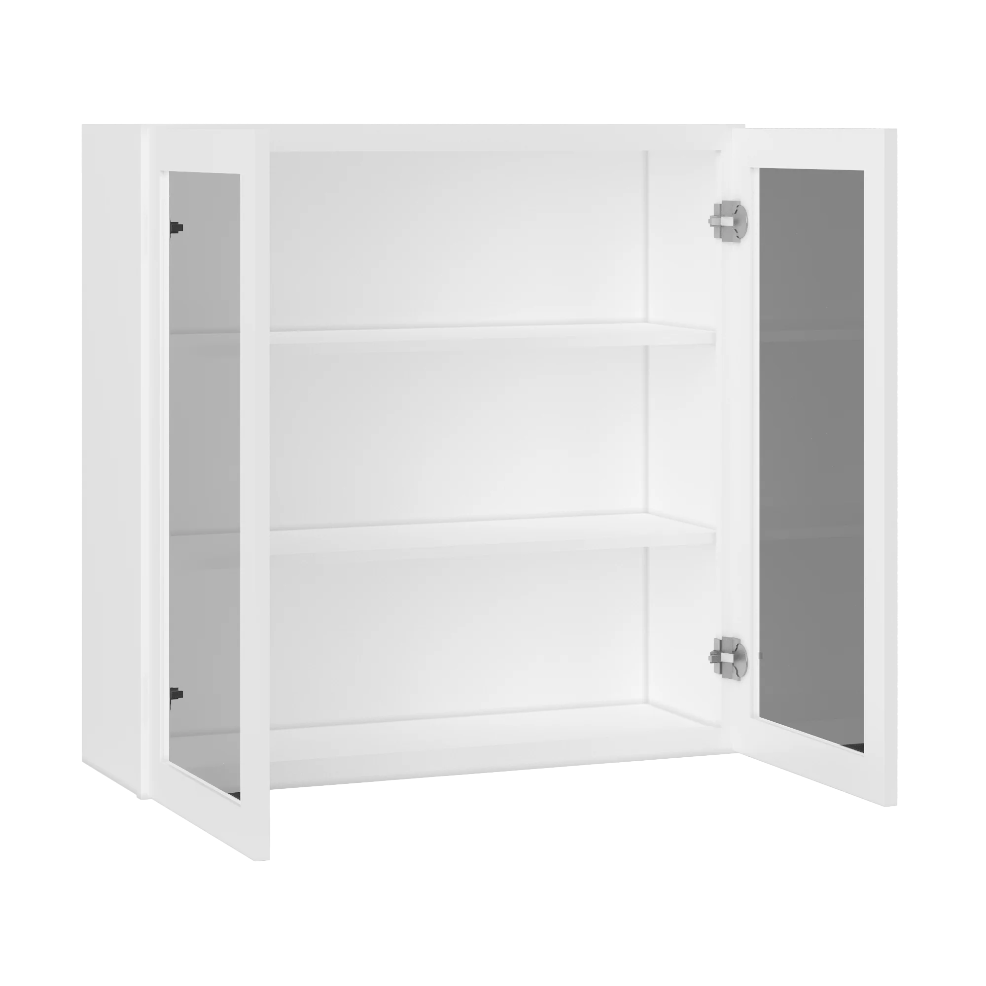 Frosted Glass Door Wall Kitchen Cabinet WMD3636 Alpina White LessCare 36 in. width 36 in. height 12 in. depth - Image 4
