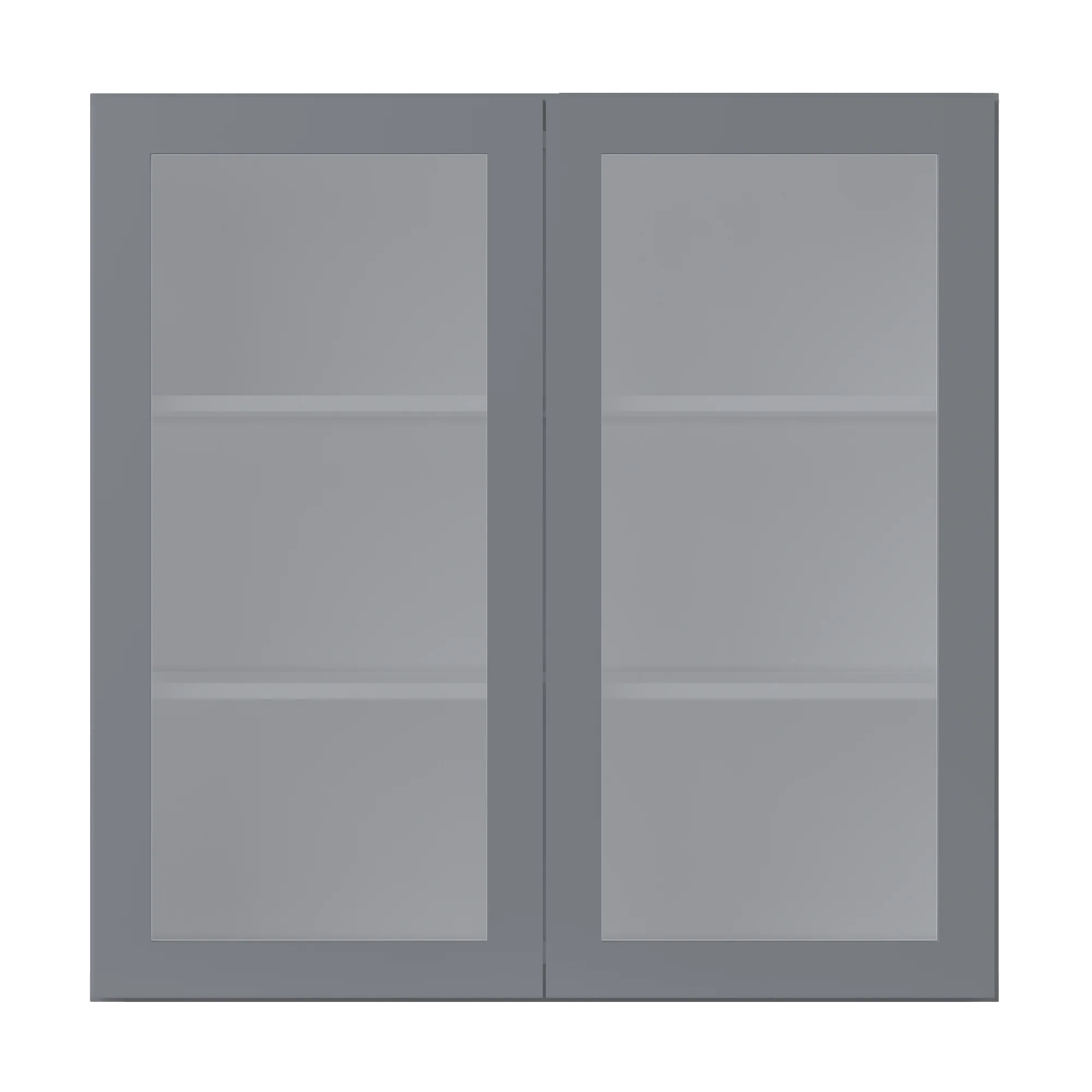 Frosted Glass Door Wall Kitchen Cabinet WMD3636 Colonial Gray LessCare 36 in. width 36 in. height 12 in. depth - Image 3