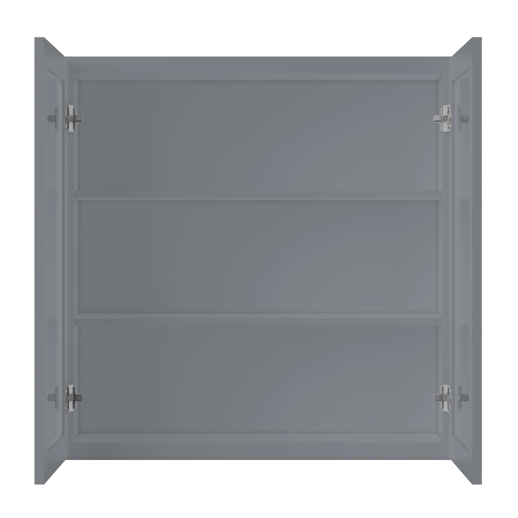 Frosted Glass Door Wall Kitchen Cabinet WMD3636 Colonial Gray LessCare 36 in. width 36 in. height 12 in. depth - Image 5