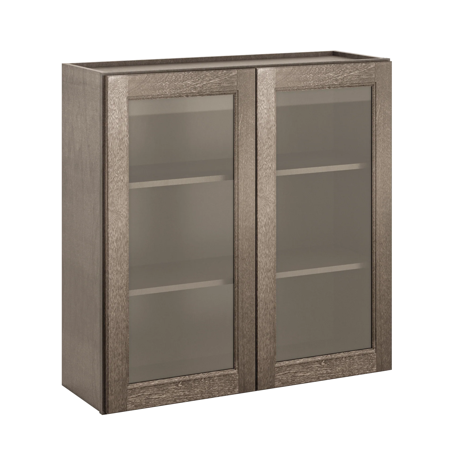 Frosted Glass Door Wall Kitchen Cabinet WMD3636 Milan Slate 36 in. width 36 in. height 12 in. depth - Image 2
