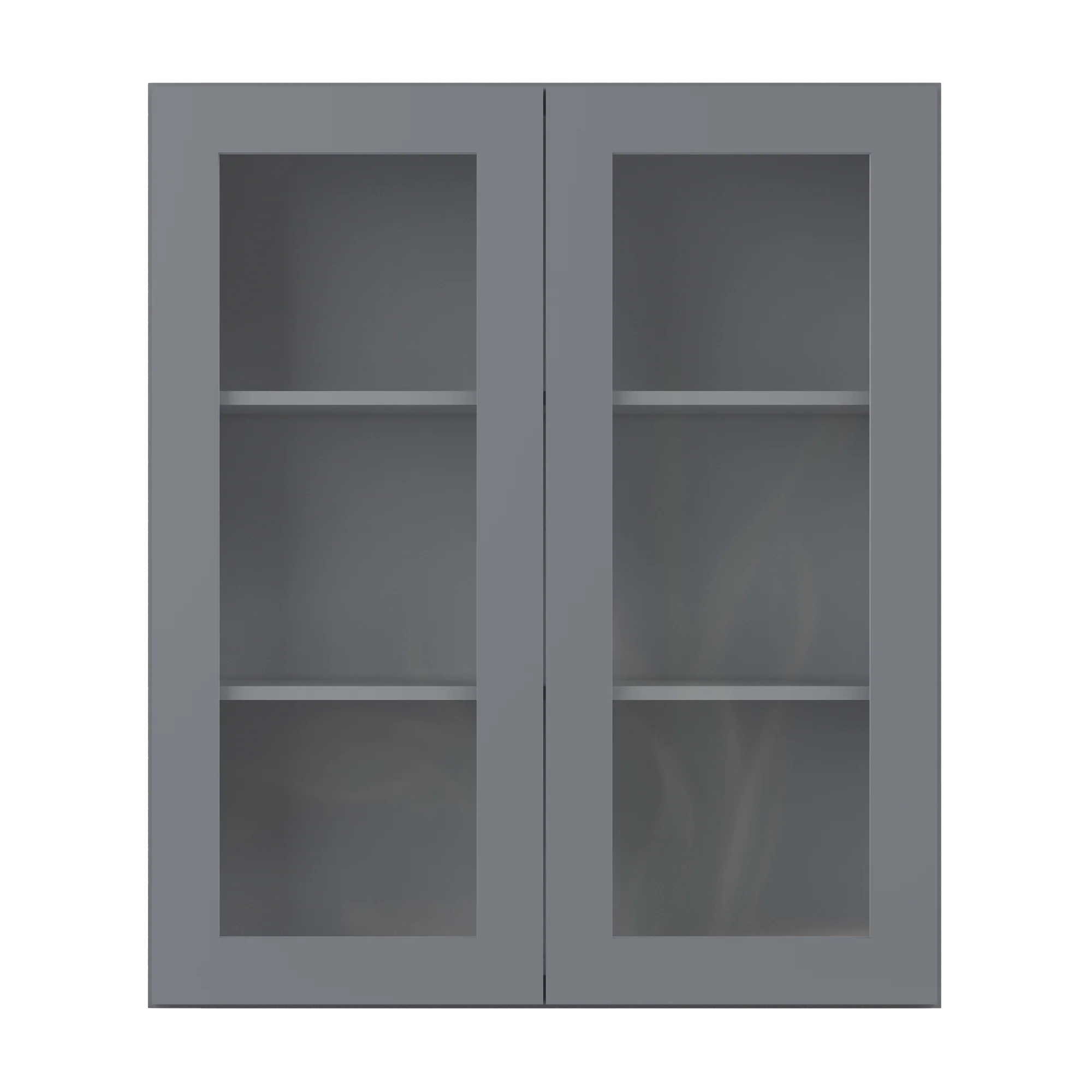 Frosted Glass Door Wall Kitchen Cabinet WMD3642 Colonial Gray LessCare 36 in. width 42 in. height 12 in. depth - Image 3