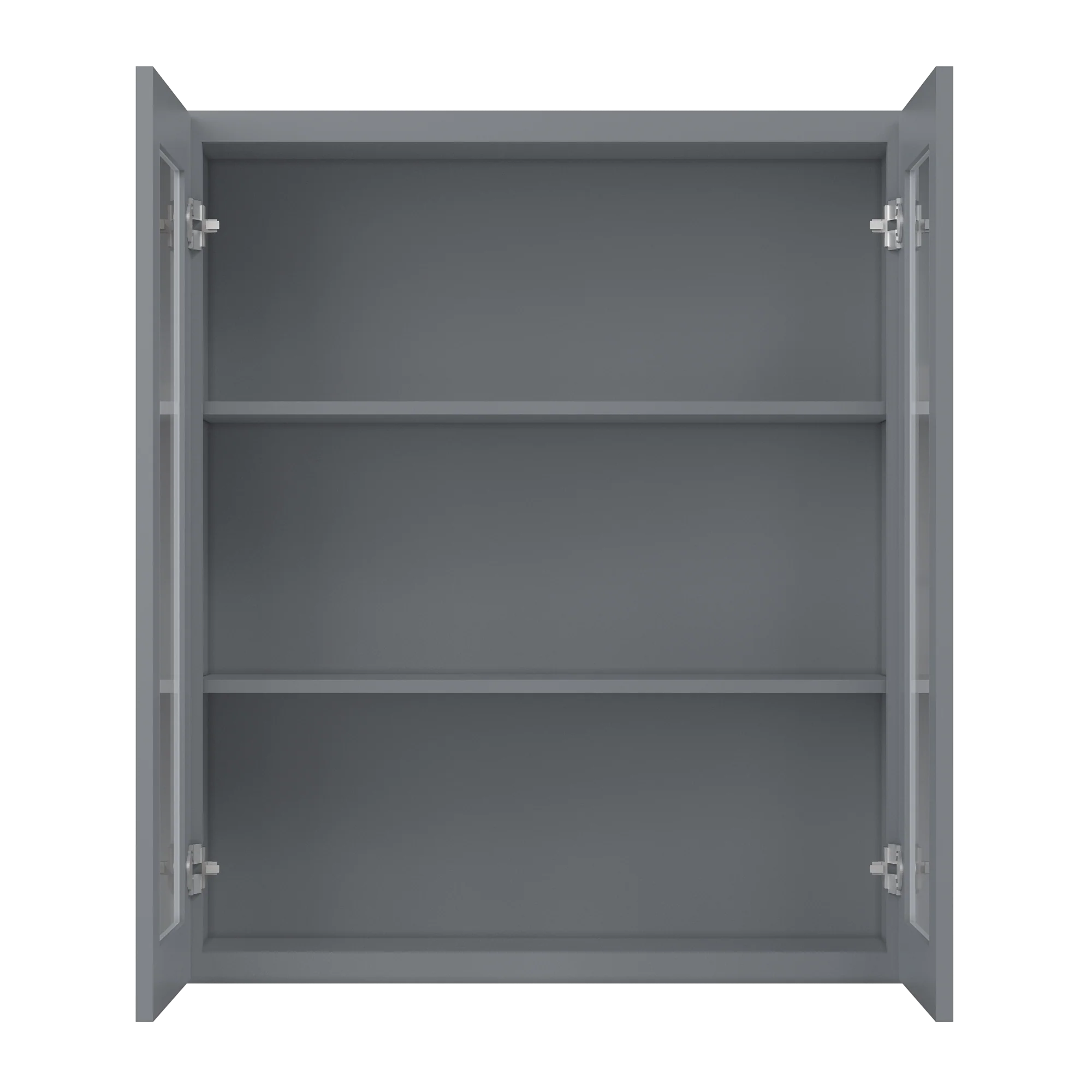 Frosted Glass Door Wall Kitchen Cabinet WMD3642 Colonial Gray LessCare 36 in. width 42 in. height 12 in. depth - Image 5