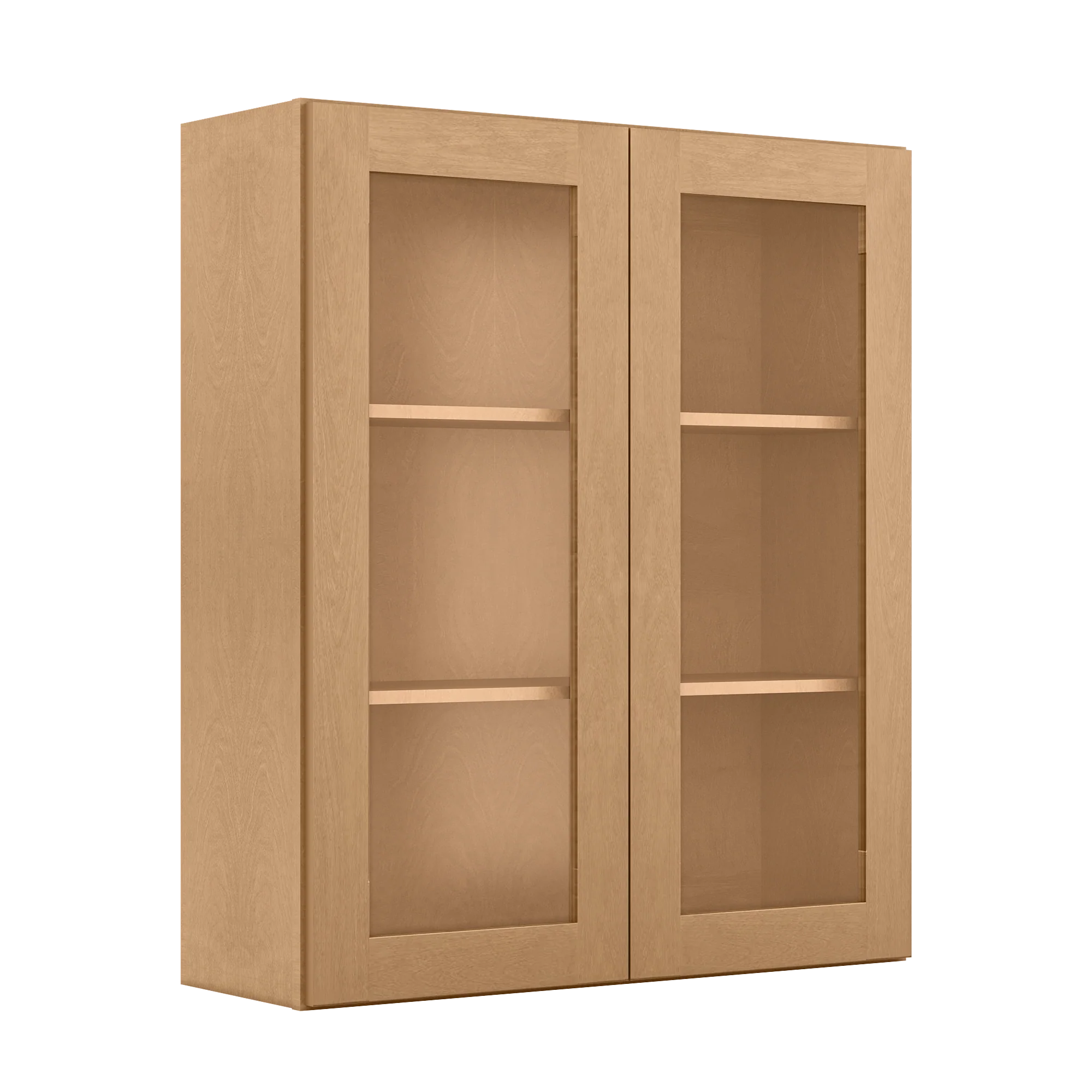 Frosted Glass Door Wall Kitchen Cabinet WMD3642 Shaker Toffee 36 in. width 42 in. height 12 in. depth - Image 2