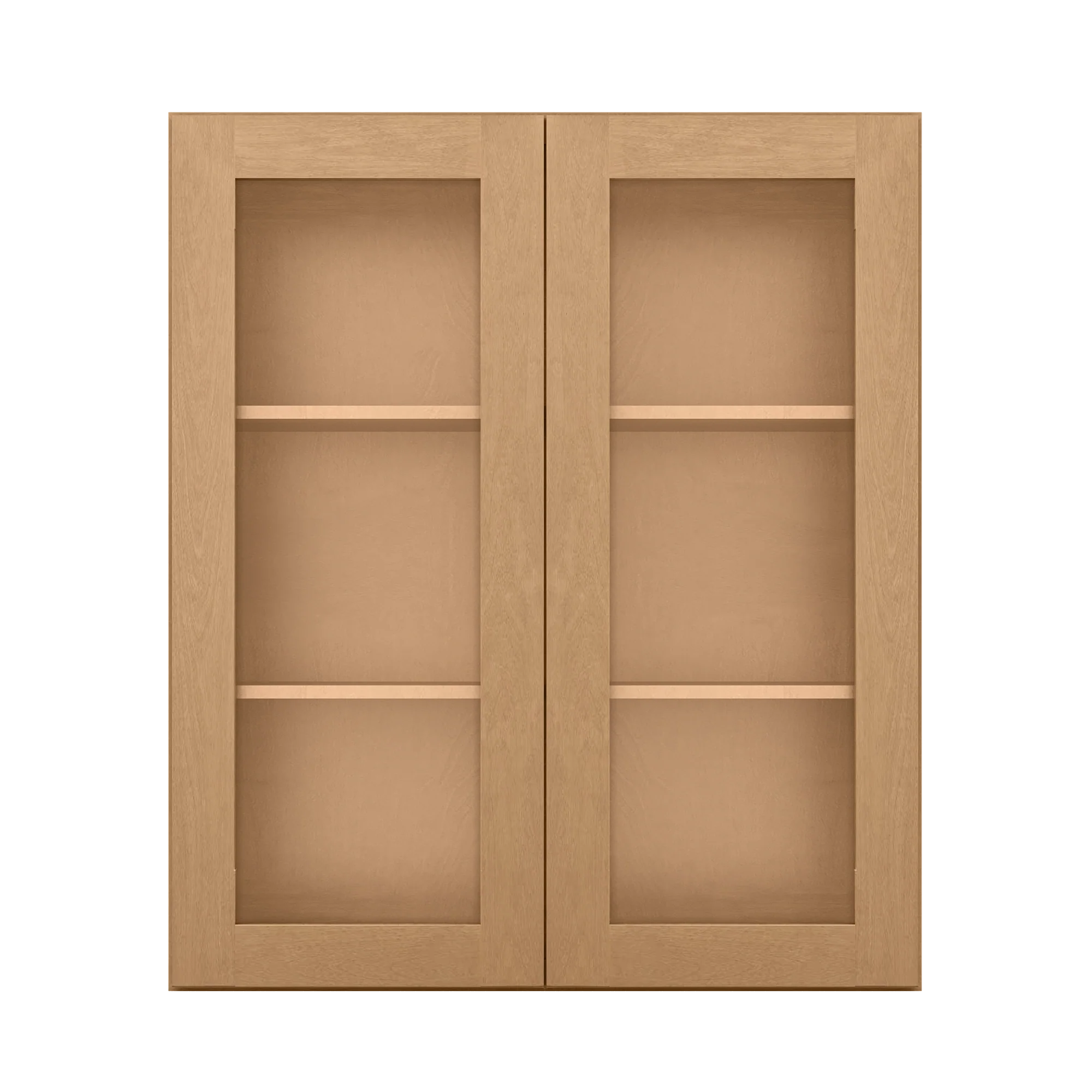 Frosted Glass Door Wall Kitchen Cabinet WMD3642 Shaker Toffee 36 in. width 42 in. height 12 in. depth - Image 3