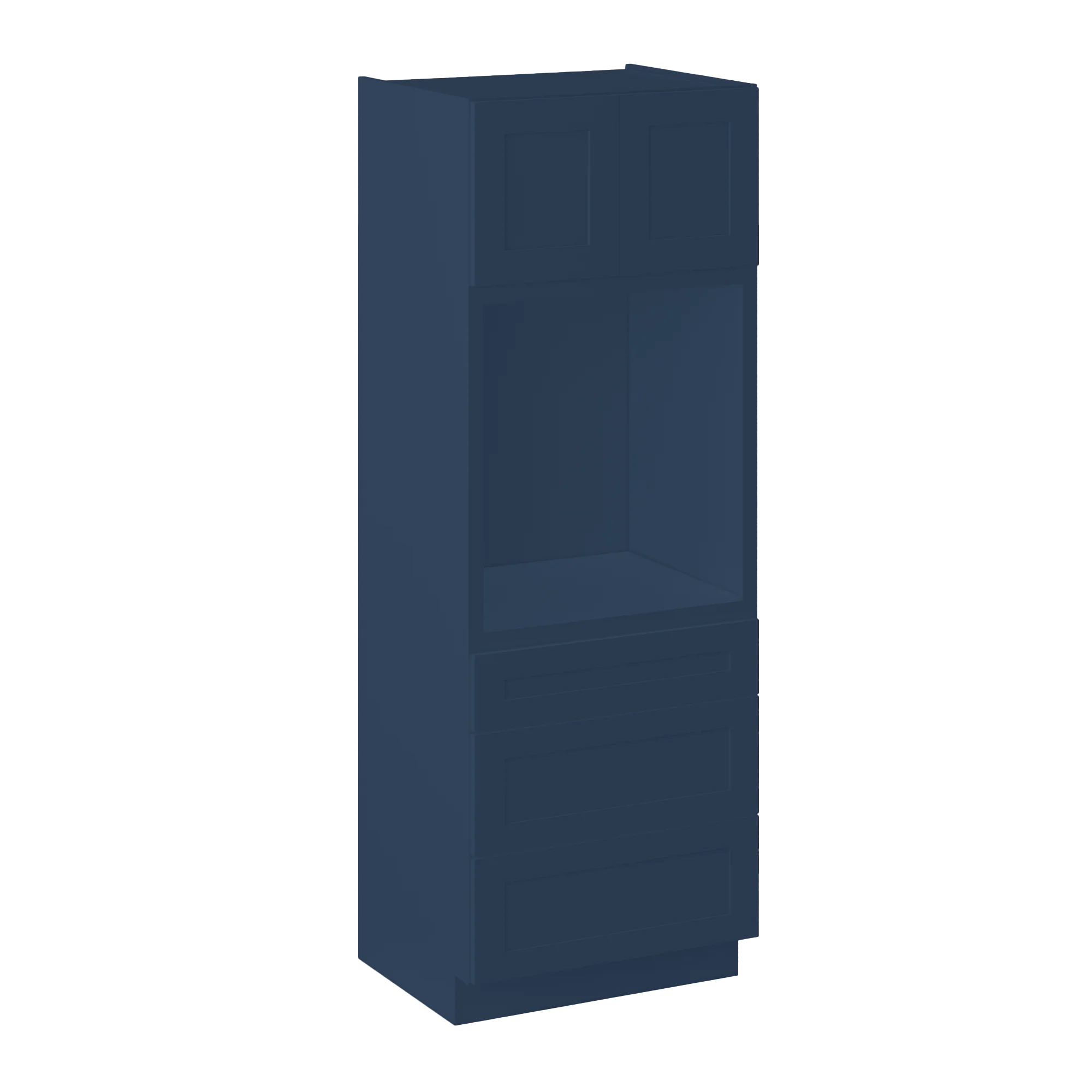 Oven Kitchen Cabinet OC3084 Danbury Blue LessCare 30 in. width 84 in. height 24 in. depth - Image 2