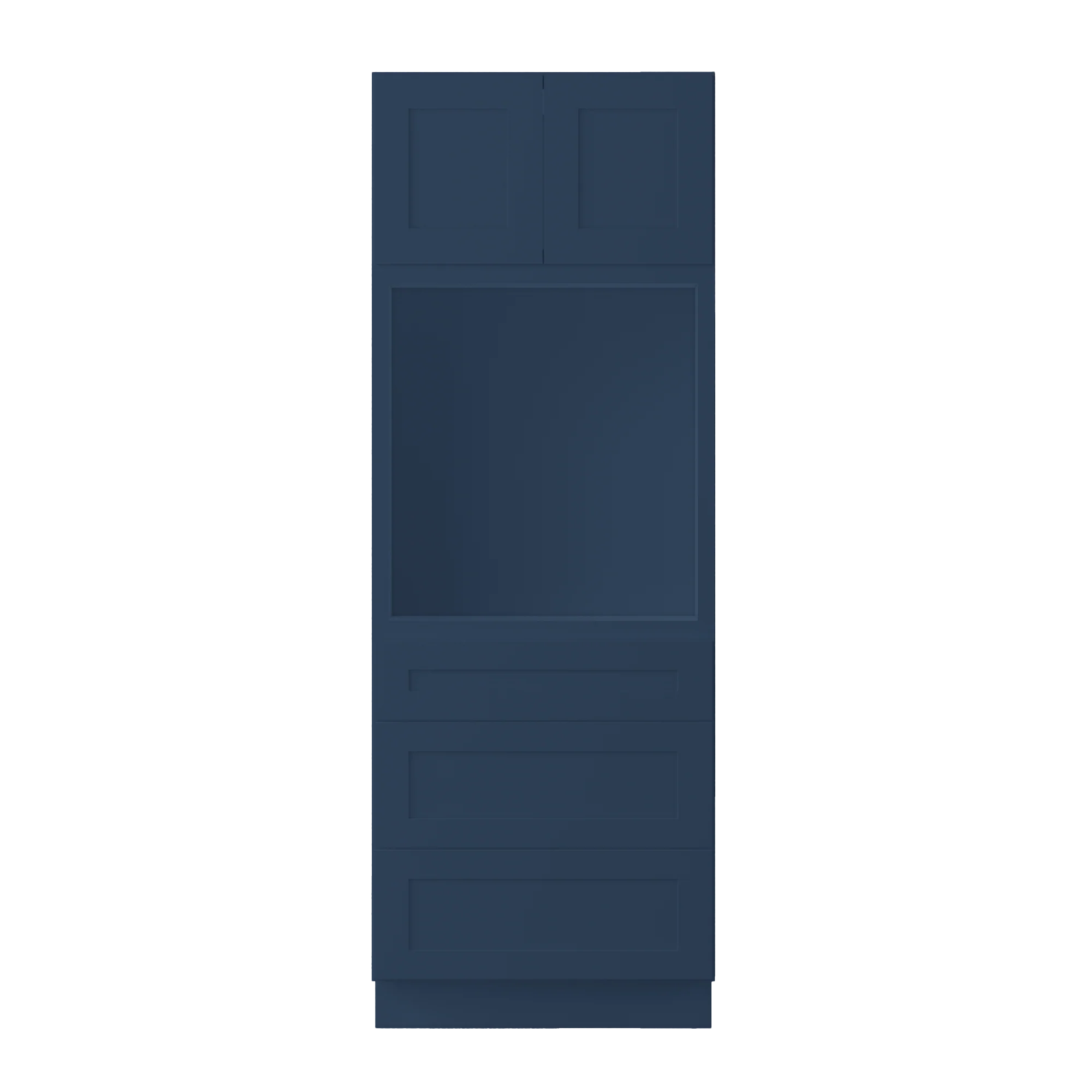 Oven Kitchen Cabinet OC3084 Danbury Blue LessCare 30 in. width 84 in. height 24 in. depth - Image 3