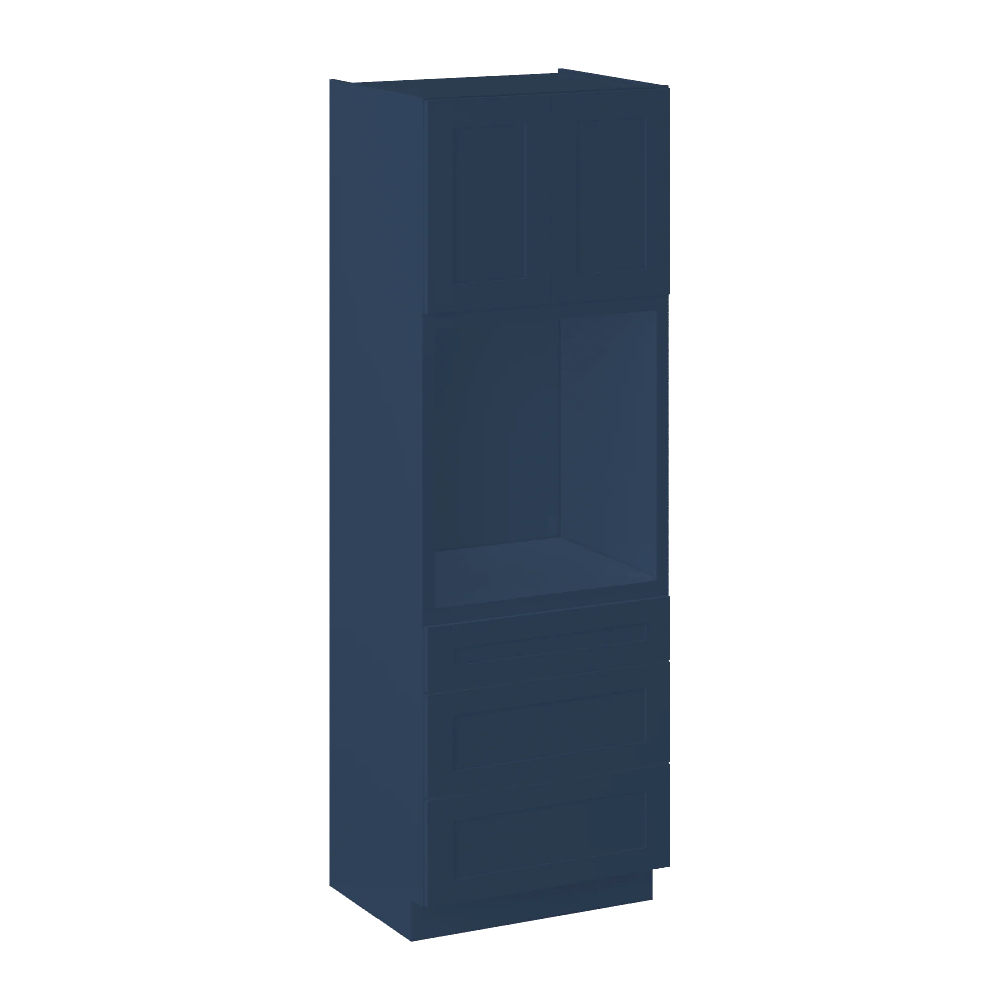 Oven Kitchen Cabinet OC3090 Danbury Blue LessCare 30 in. width 90 in. height 24 in. depth - Image 2