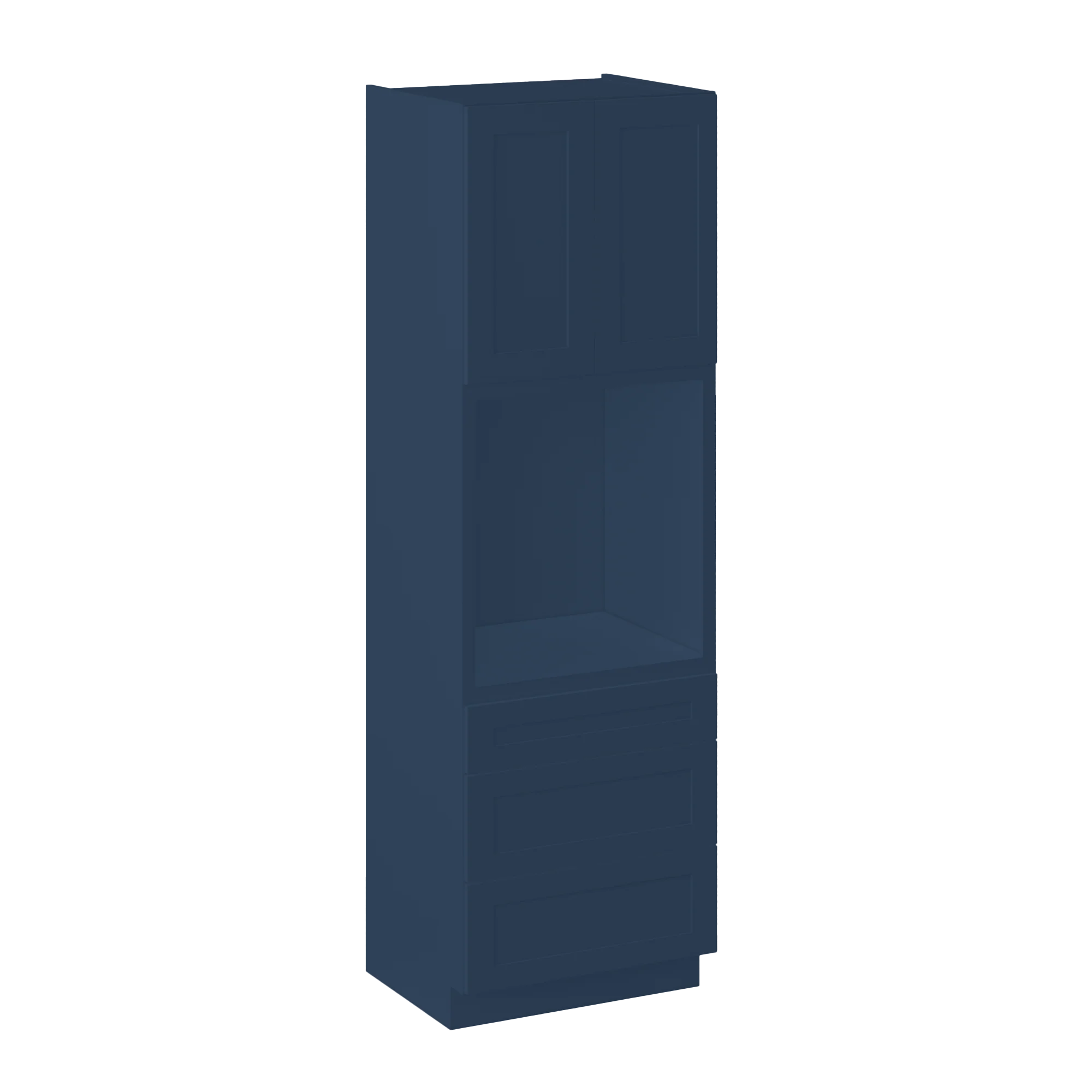 Oven Kitchen Cabinet OC3096 Danbury Blue LessCare 30 in. width 96 in. height 24 in. depth - Image 2