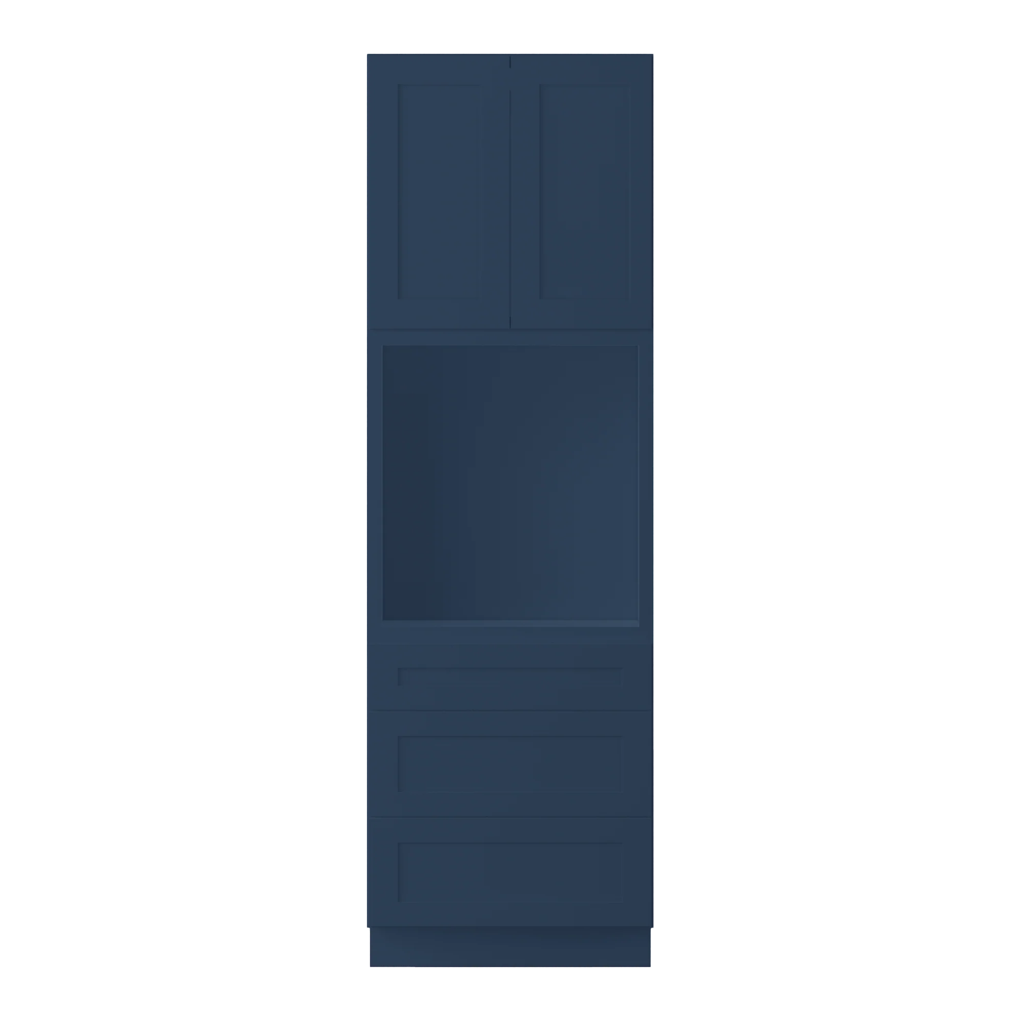 Oven Kitchen Cabinet OC3096 Danbury Blue LessCare 30 in. width 96 in. height 24 in. depth - Image 3