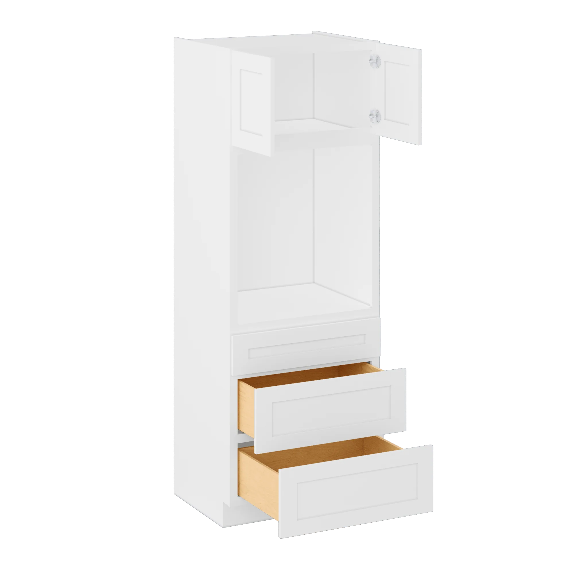Oven Kitchen Cabinet OC3084 Alpina White LessCare 30 in. width 84 in. height 24 in. depth - Image 4