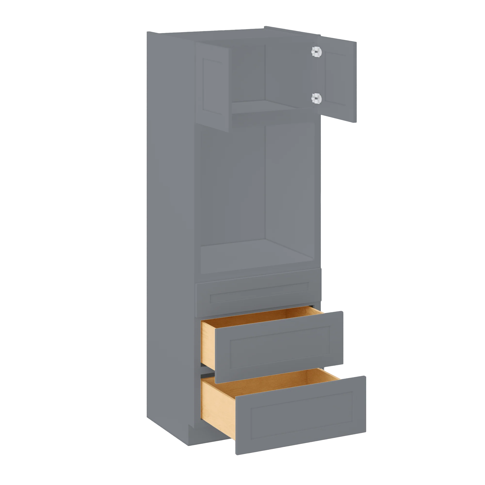 30"W x 84"H x 24"D Oven Kitchen Cabinet - Colonial Gray - Image 4