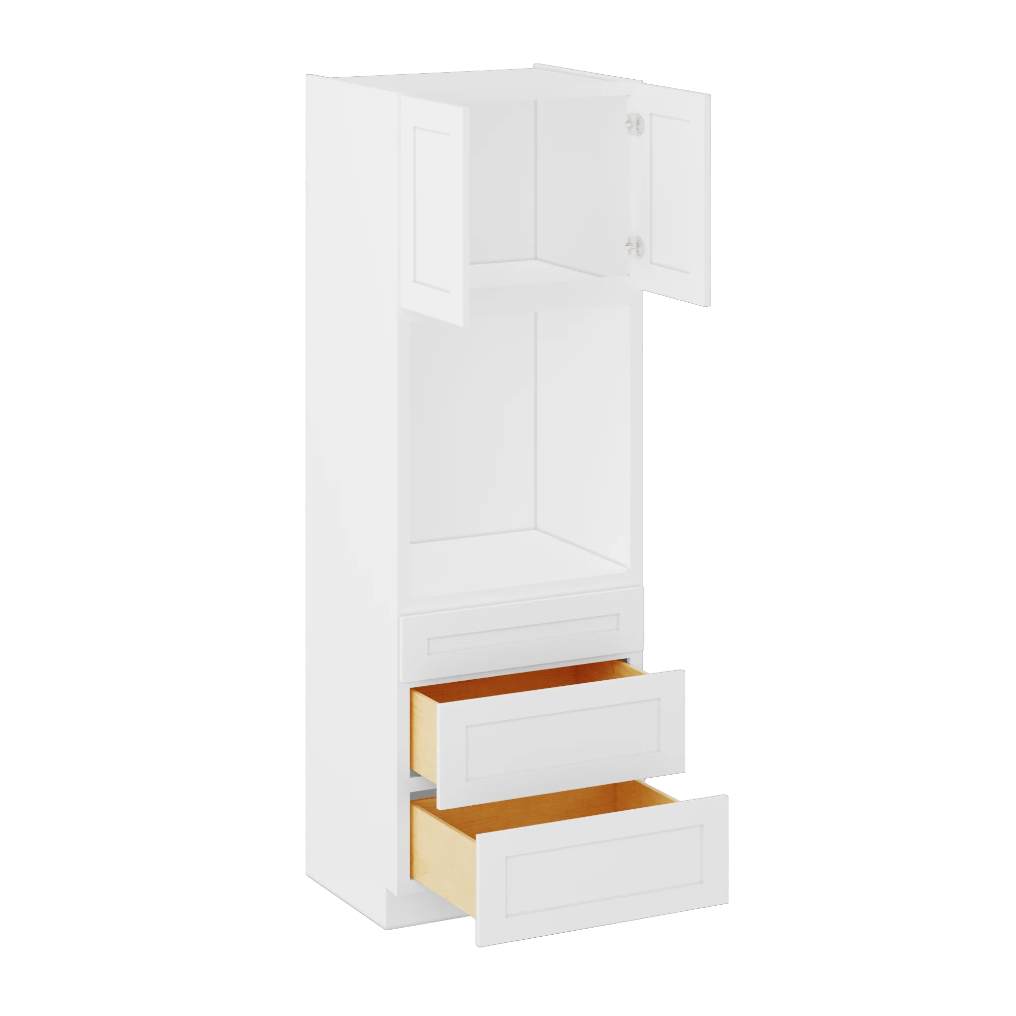 Oven Kitchen Cabinet OC3090 Alpina White LessCare 30 in. width 90 in. height 24 in. depth - Image 4