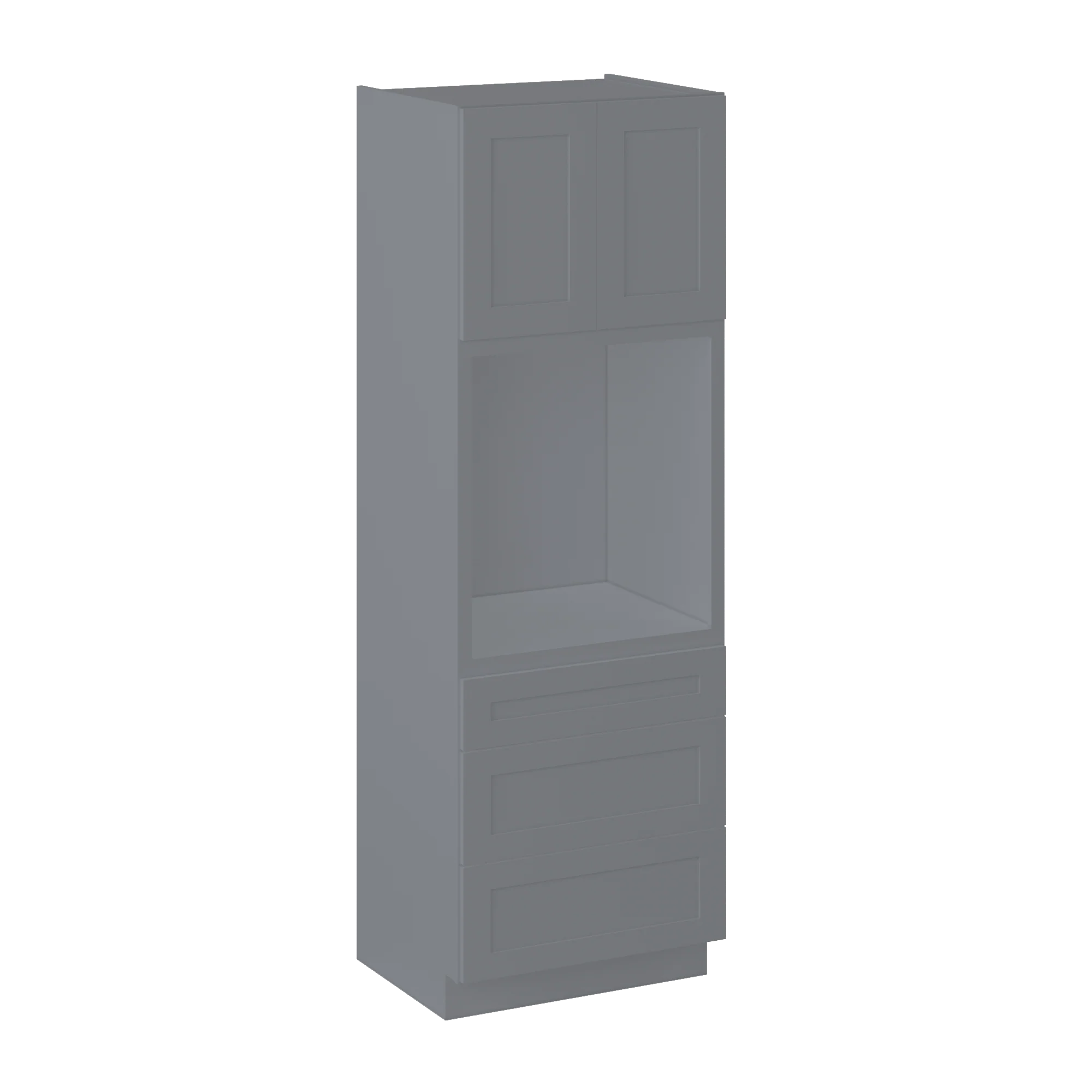 Oven Kitchen Cabinet OC3090 Colonial Gray LessCare 30 in. width 90 in. height 24 in. depth - Image 2