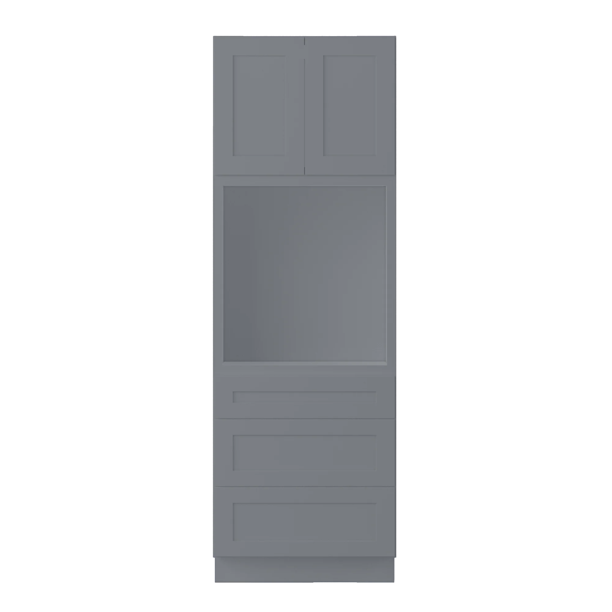 Oven Kitchen Cabinet OC3090 Colonial Gray LessCare 30 in. width 90 in. height 24 in. depth - Image 3