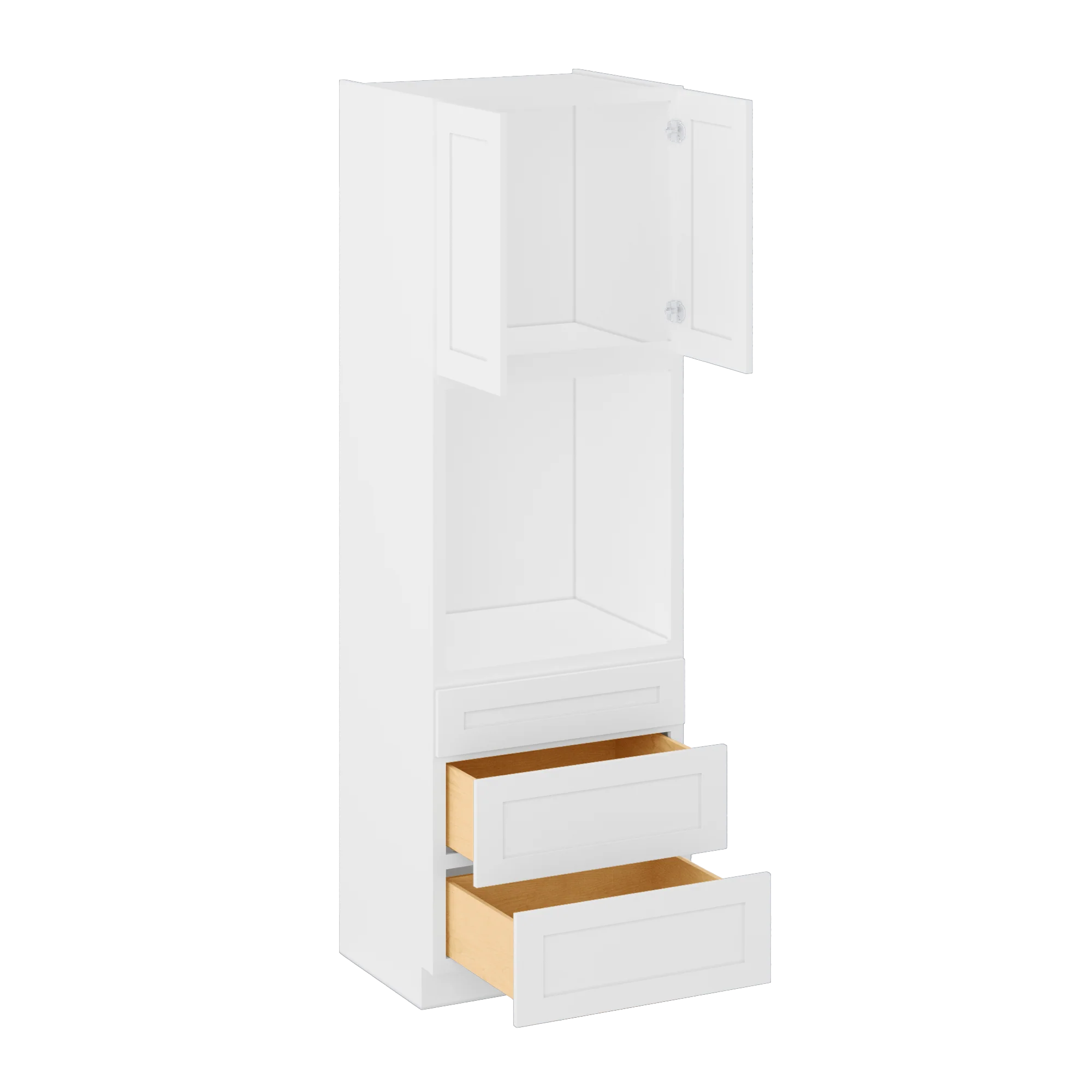 Oven Kitchen Cabinet OC3096 Alpina White LessCare 30 in. width 96 in. height 24 in. depth - Image 4