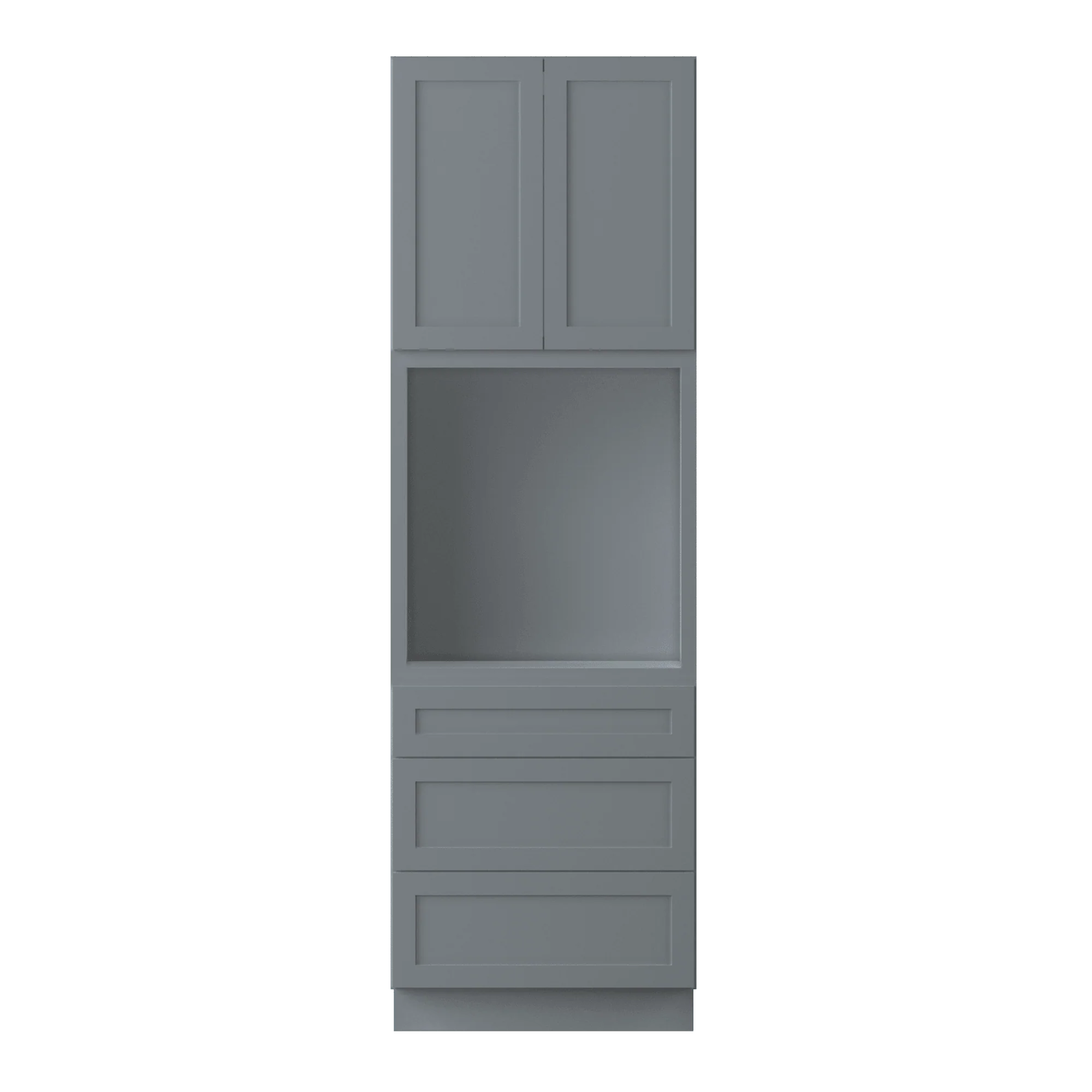 Oven Kitchen Cabinet OC3096 Colonial Gray LessCare 30 in. width 96 in. height 24 in. depth - Image 2