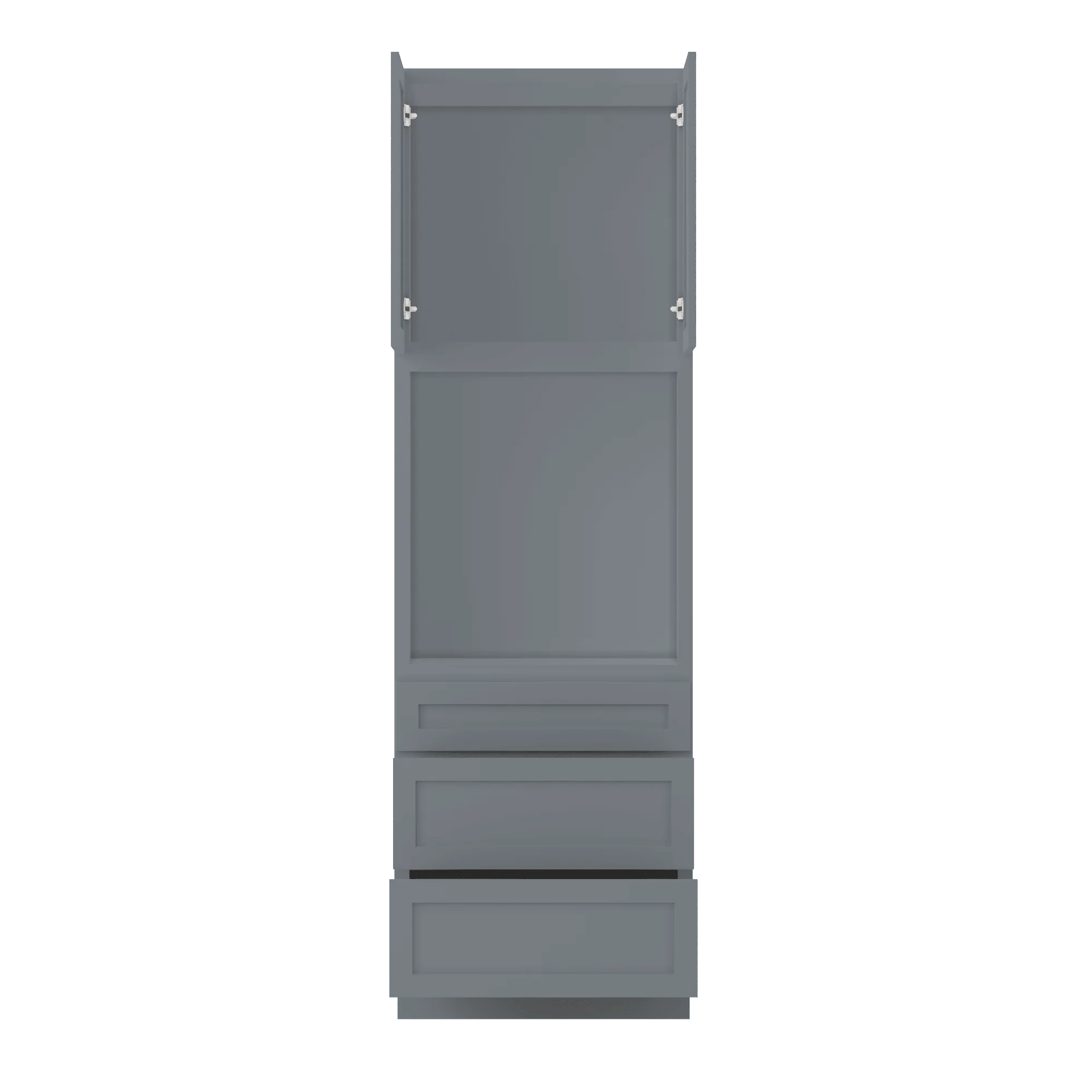 Oven Kitchen Cabinet OC3096 Colonial Gray LessCare 30 in. width 96 in. height 24 in. depth - Image 4