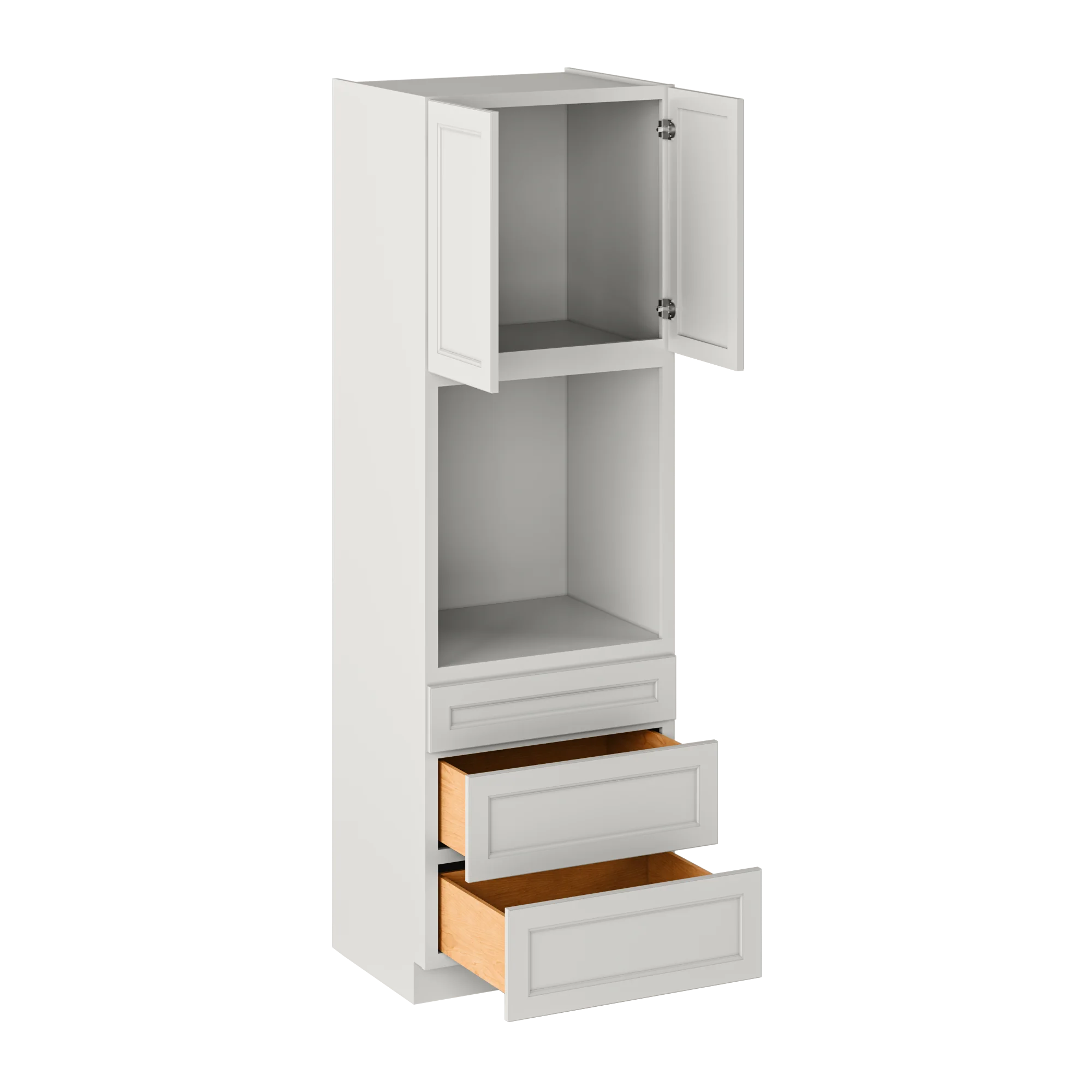Oven Kitchen Cabinet OC3096 Milan Pearl 30 in. width 96 in. height 24 in. depth - Image 4