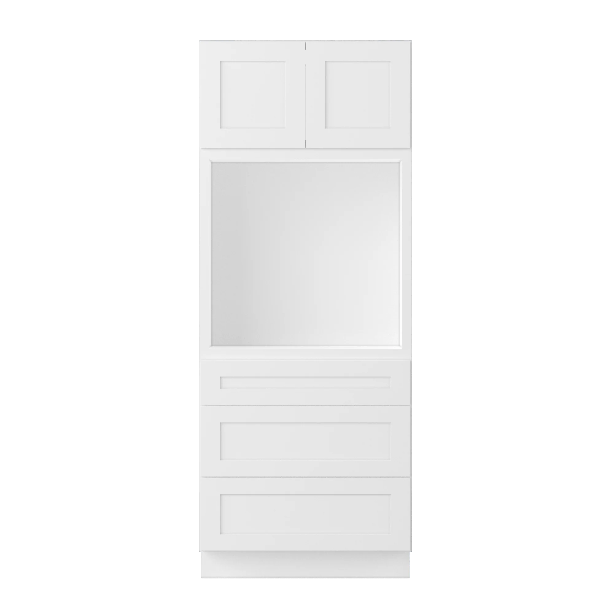 Oven Kitchen Cabinet OC3384 Alpina White LessCare 33 in. width 84 in. height 24 in. depth - Image 3