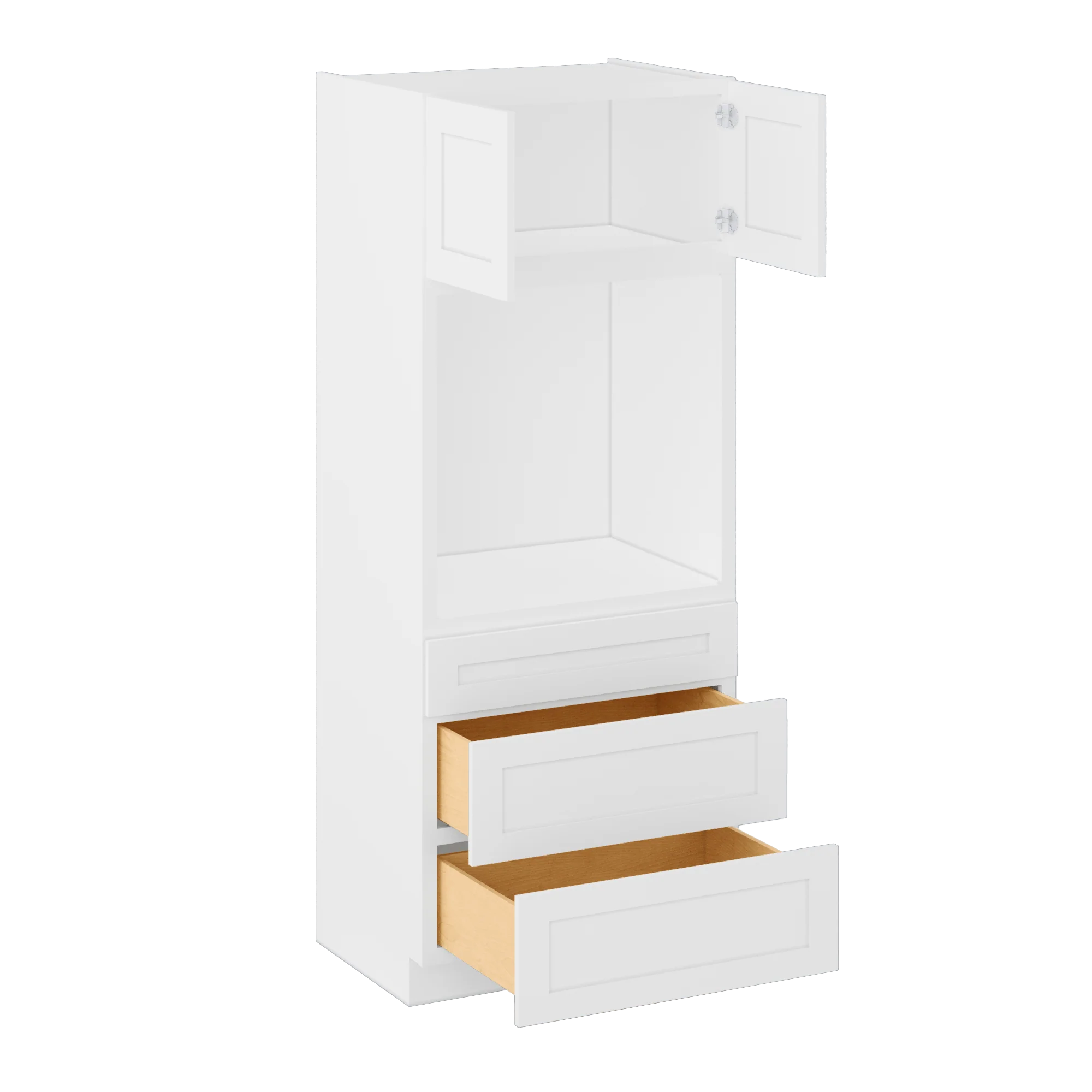 Oven Kitchen Cabinet OC3384 Alpina White LessCare 33 in. width 84 in. height 24 in. depth - Image 4