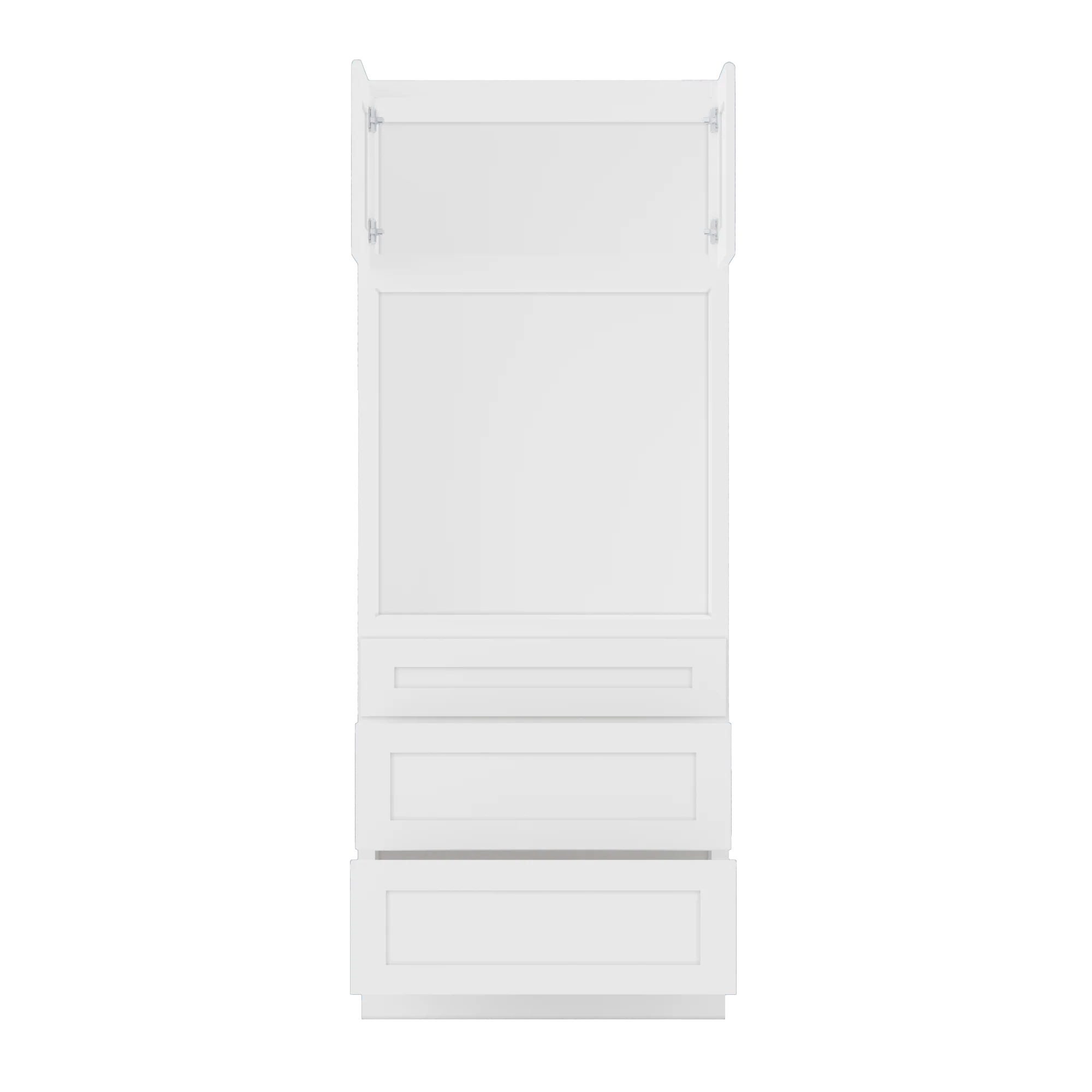 Oven Kitchen Cabinet OC3384 Alpina White LessCare 33 in. width 84 in. height 24 in. depth - Image 5